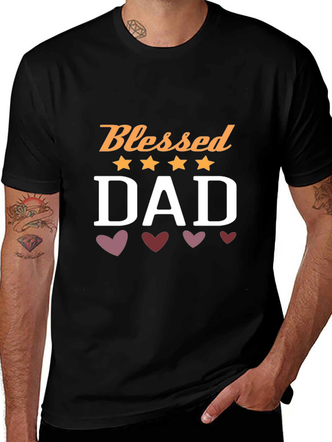 Blessed Dad Graphic Tee - Fathers Day Gift