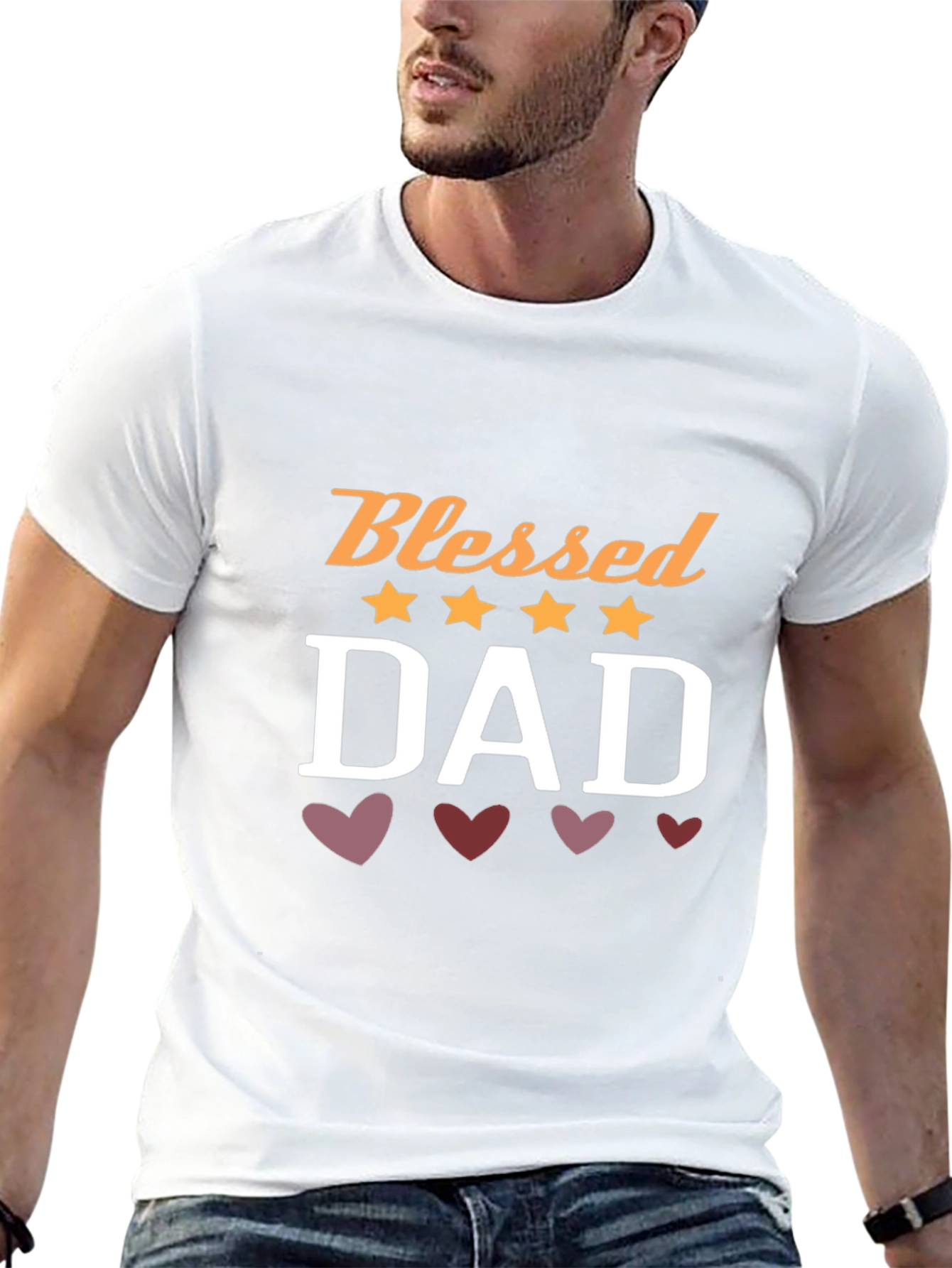Blessed Dad Graphic Tee - Fathers Day Gift