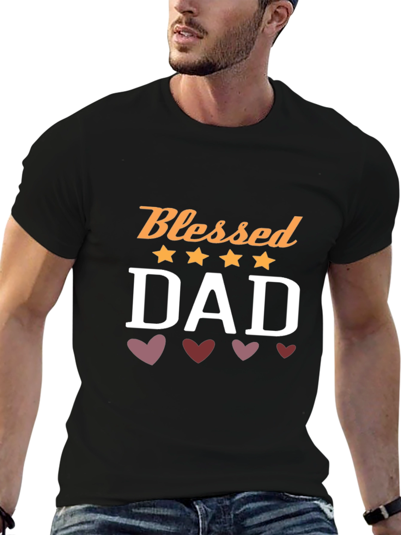 Blessed Dad Graphic Tee - Fathers Day Gift