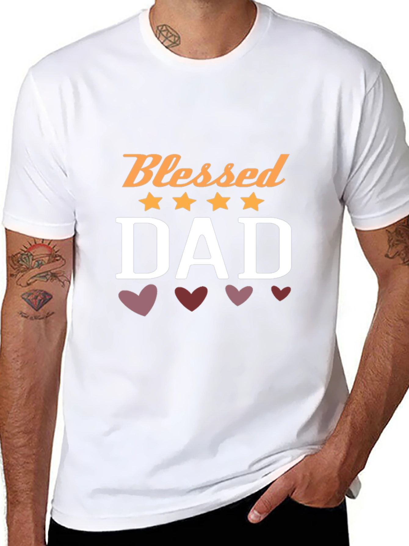 Blessed Dad Graphic Tee - Fathers Day Gift