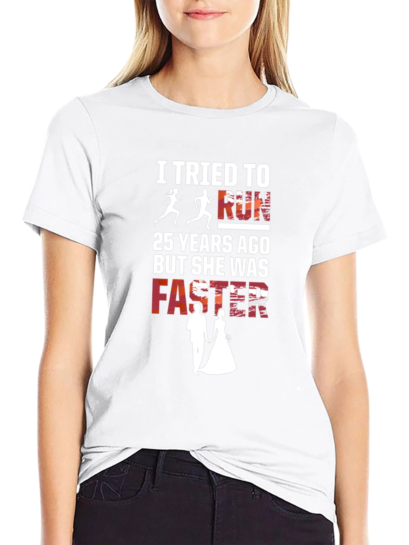 Funny Anniversary Shirt - She Was Faster!