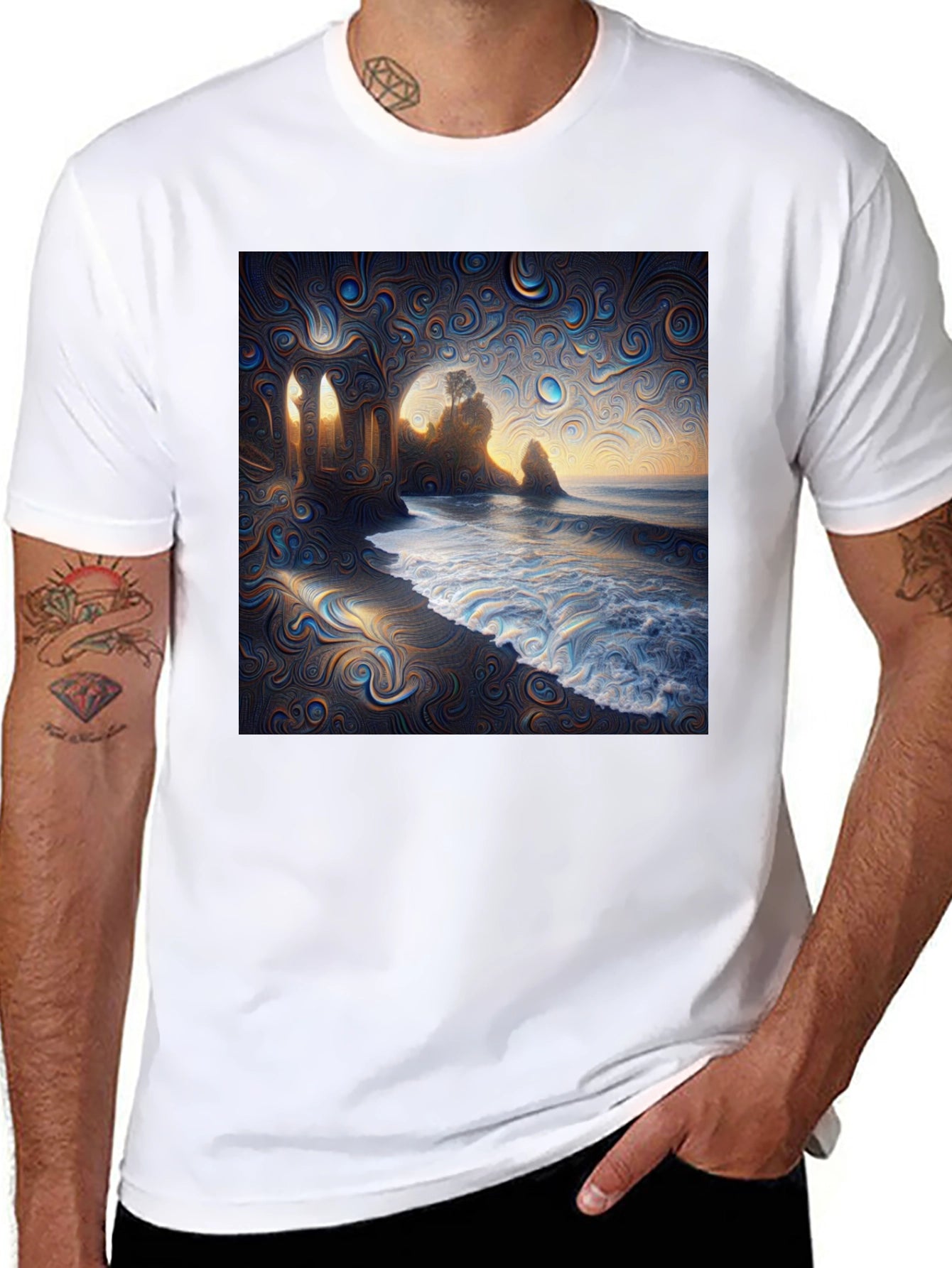 Artistic Seascape Graphic Tee