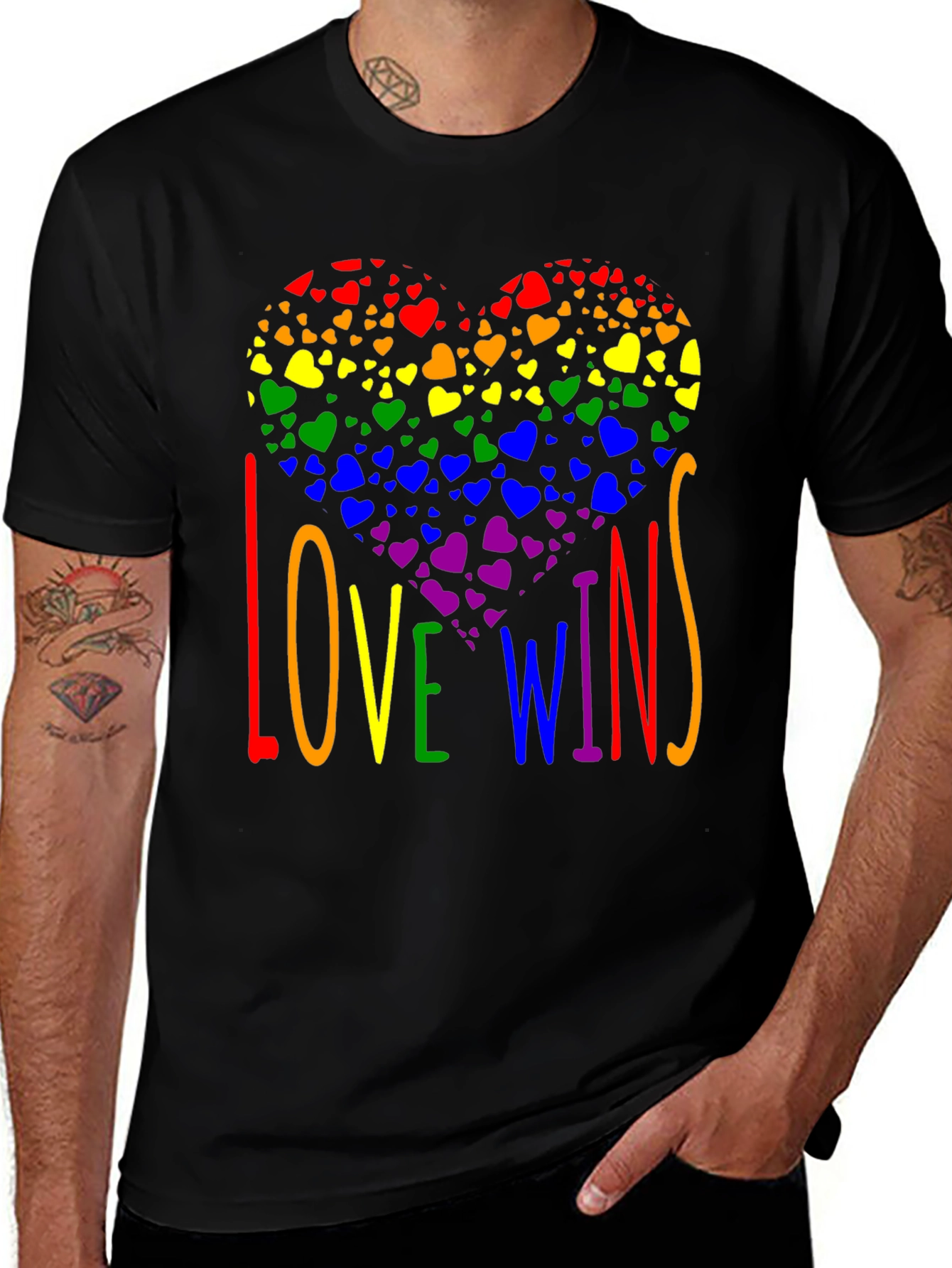 Love Wins Rainbow Heart T-Shirt