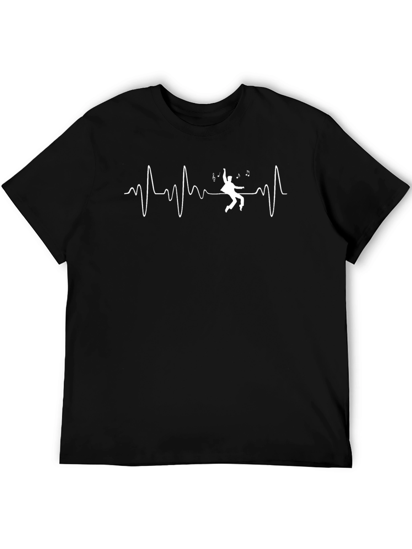 Rhythm Heartbeat Dancer Graphic Tee - Black