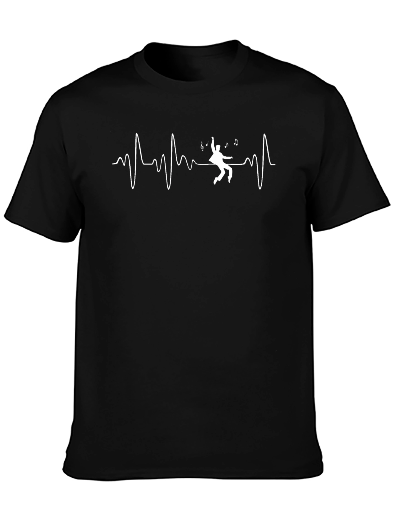 Rhythm Heartbeat Dancer Graphic Tee - Black