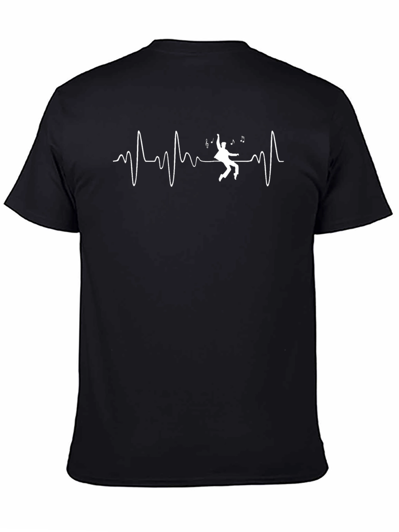 Rhythm Heartbeat Dancer Graphic Tee - Black
