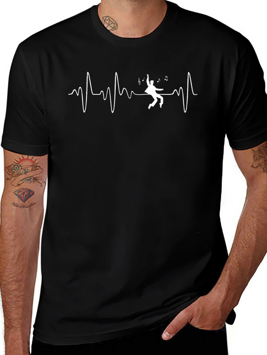 Rhythm Heartbeat Dancer Graphic Tee - Black