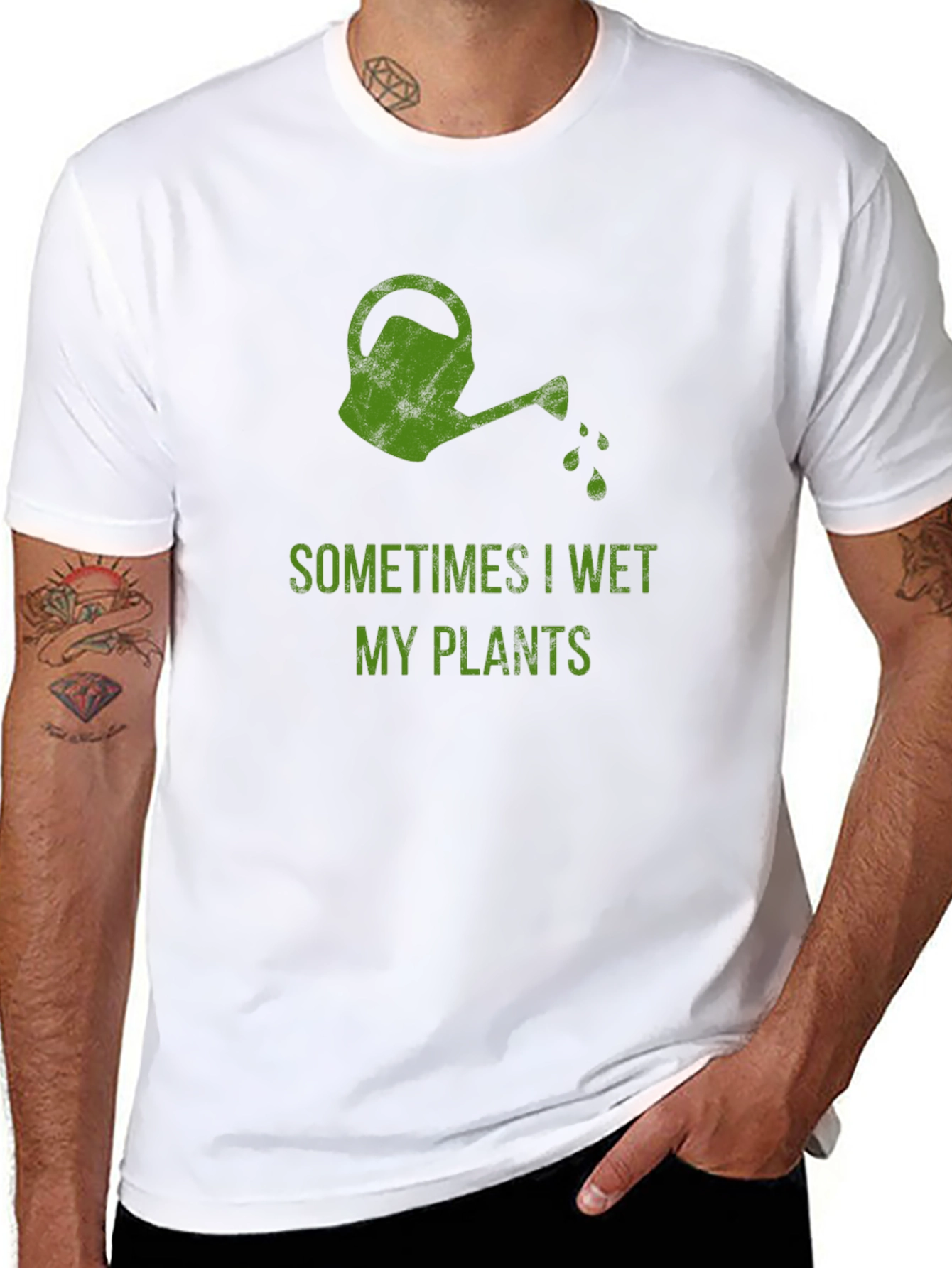 Funny Gardening T-Shirt - Sometimes I Wet My Plants