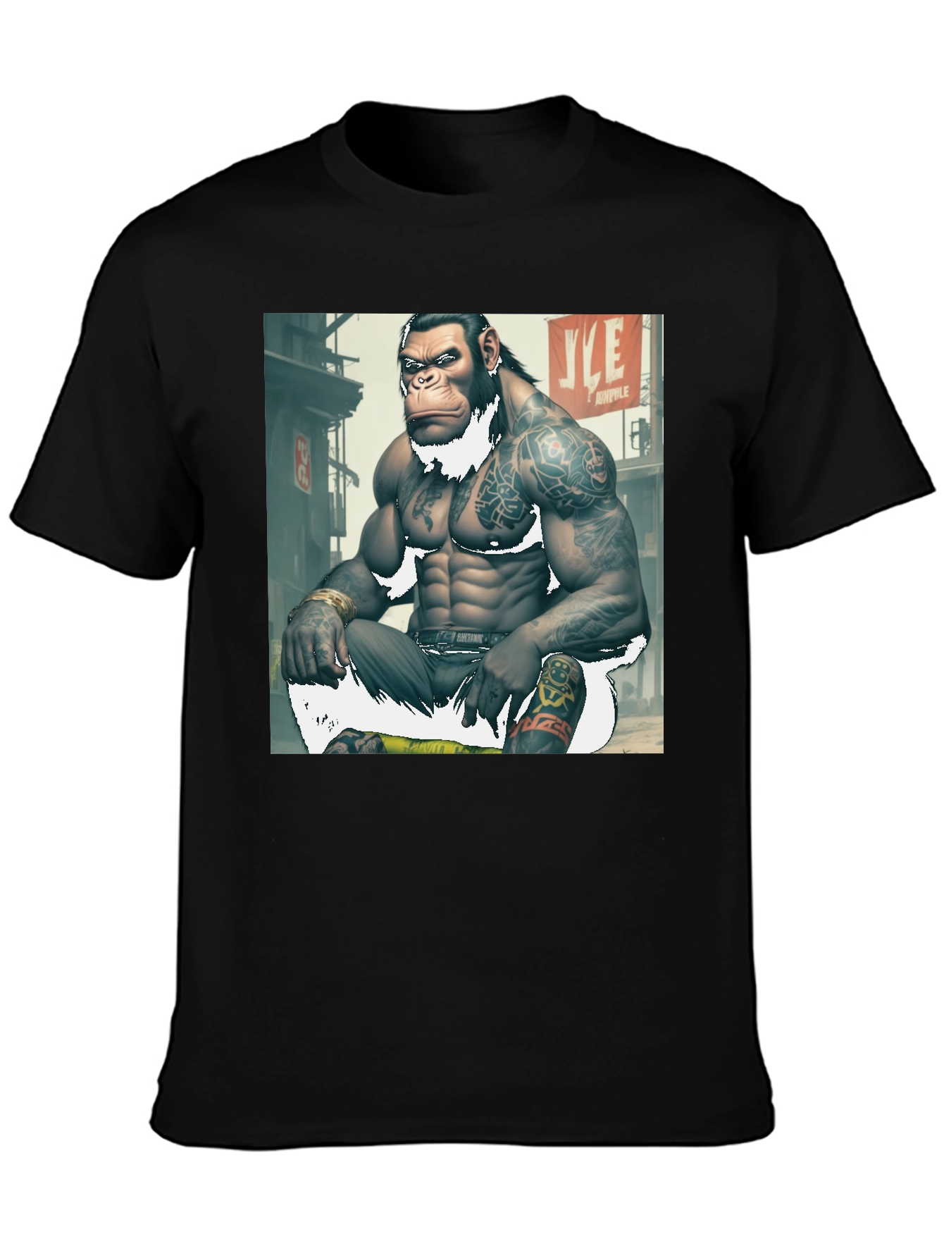 Tattooed Gorilla Graphic Tee - Urban Ape Style