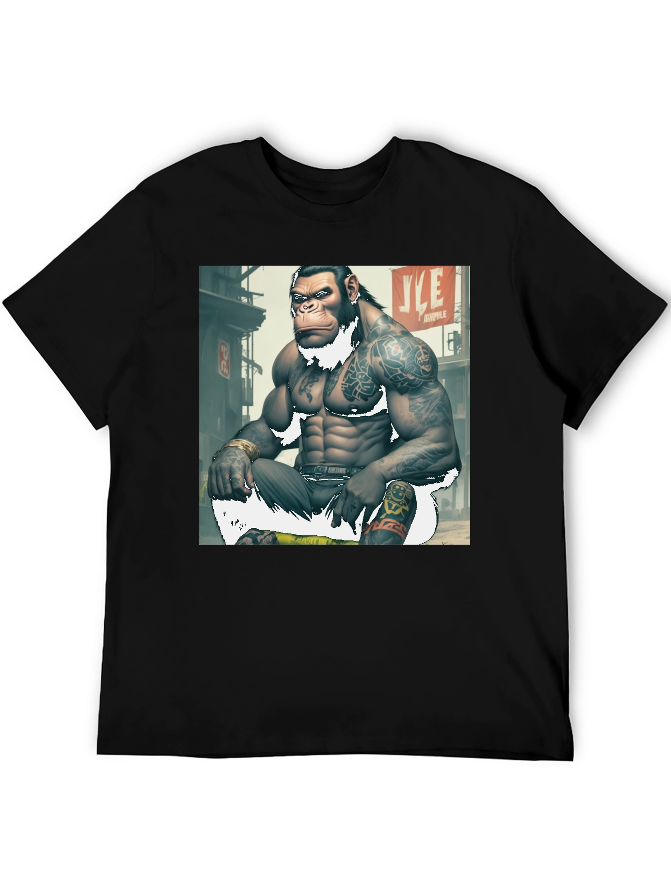 Tattooed Gorilla Graphic Tee - Urban Ape Style