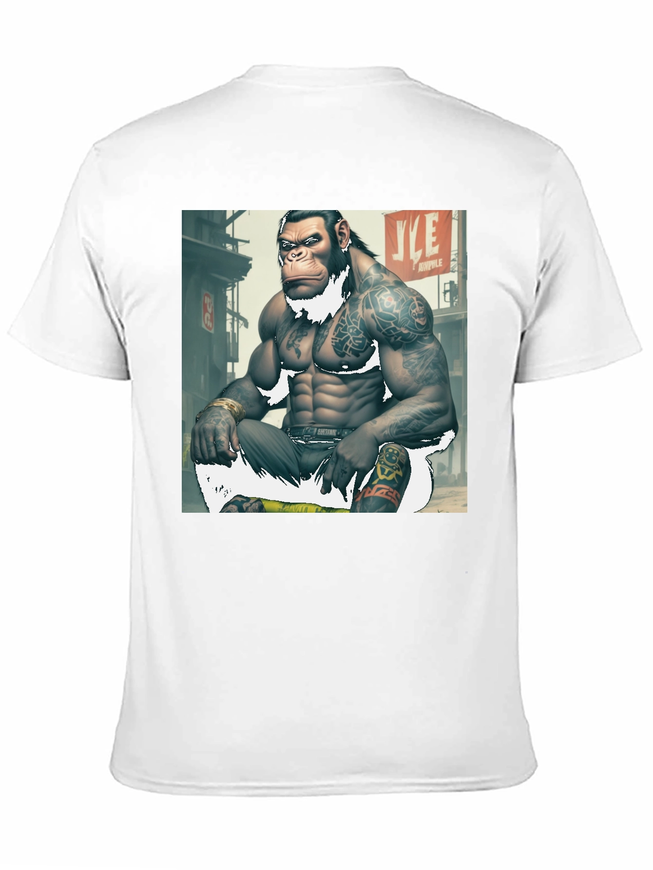 Tattooed Gorilla Graphic Tee - Urban Ape Style