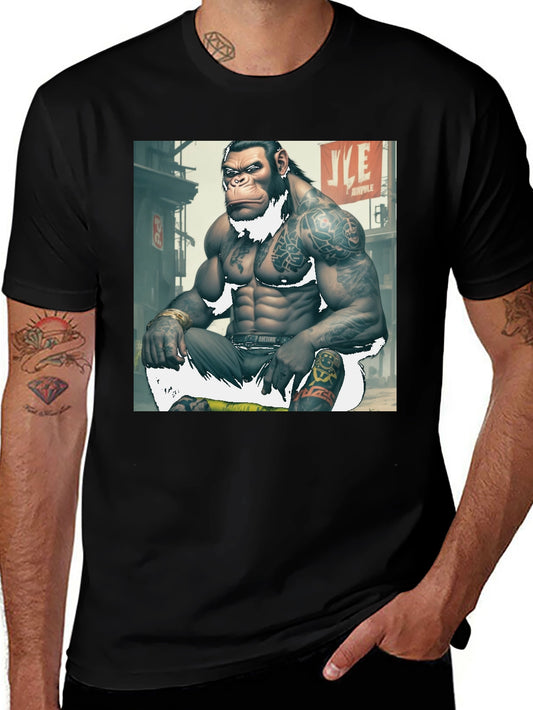 Tattooed Gorilla Graphic Tee - Urban Ape Style