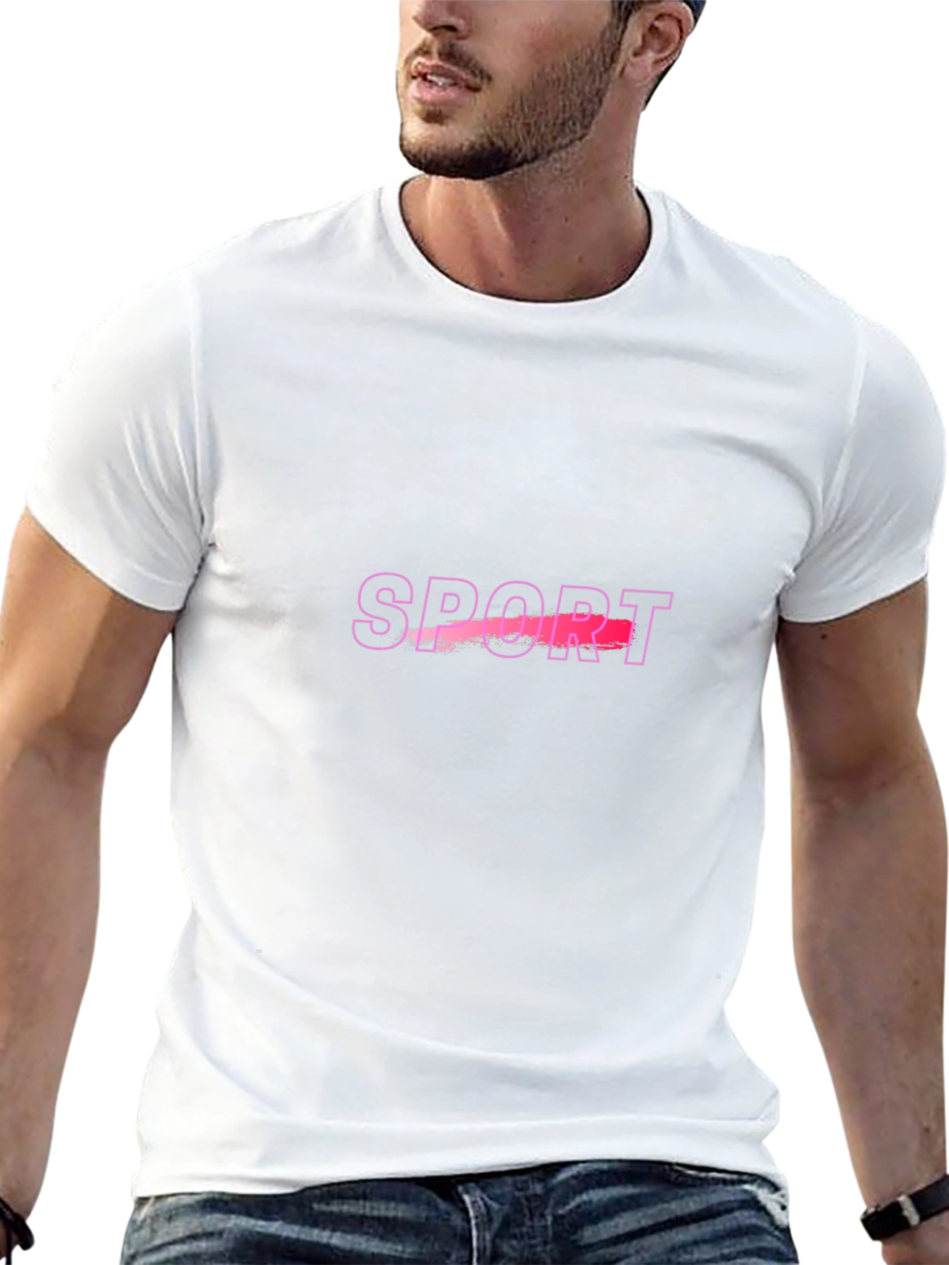 Sport Graphic Black T-Shirt