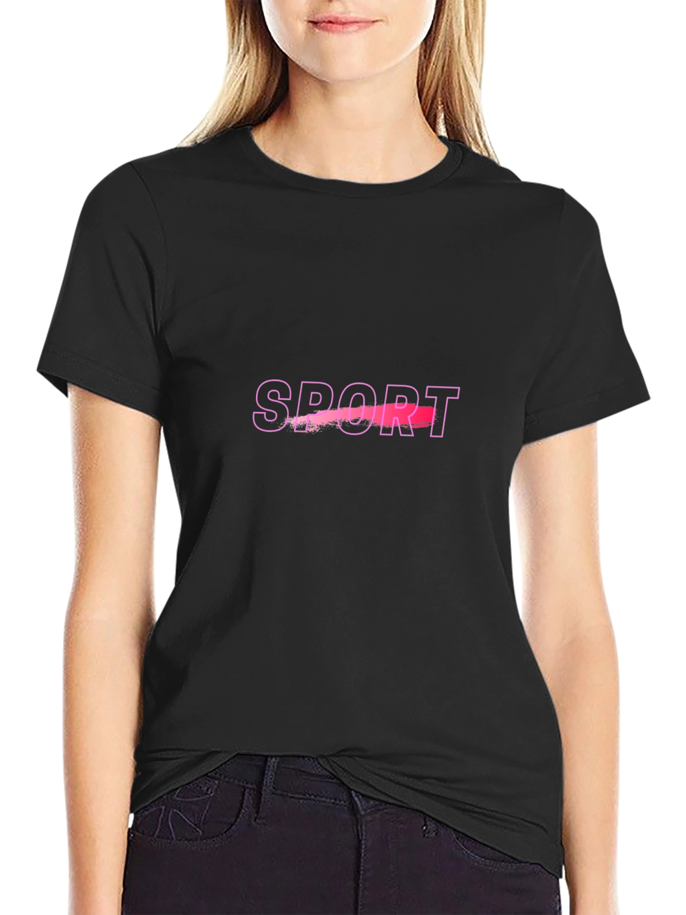 Sport Graphic Black T-Shirt