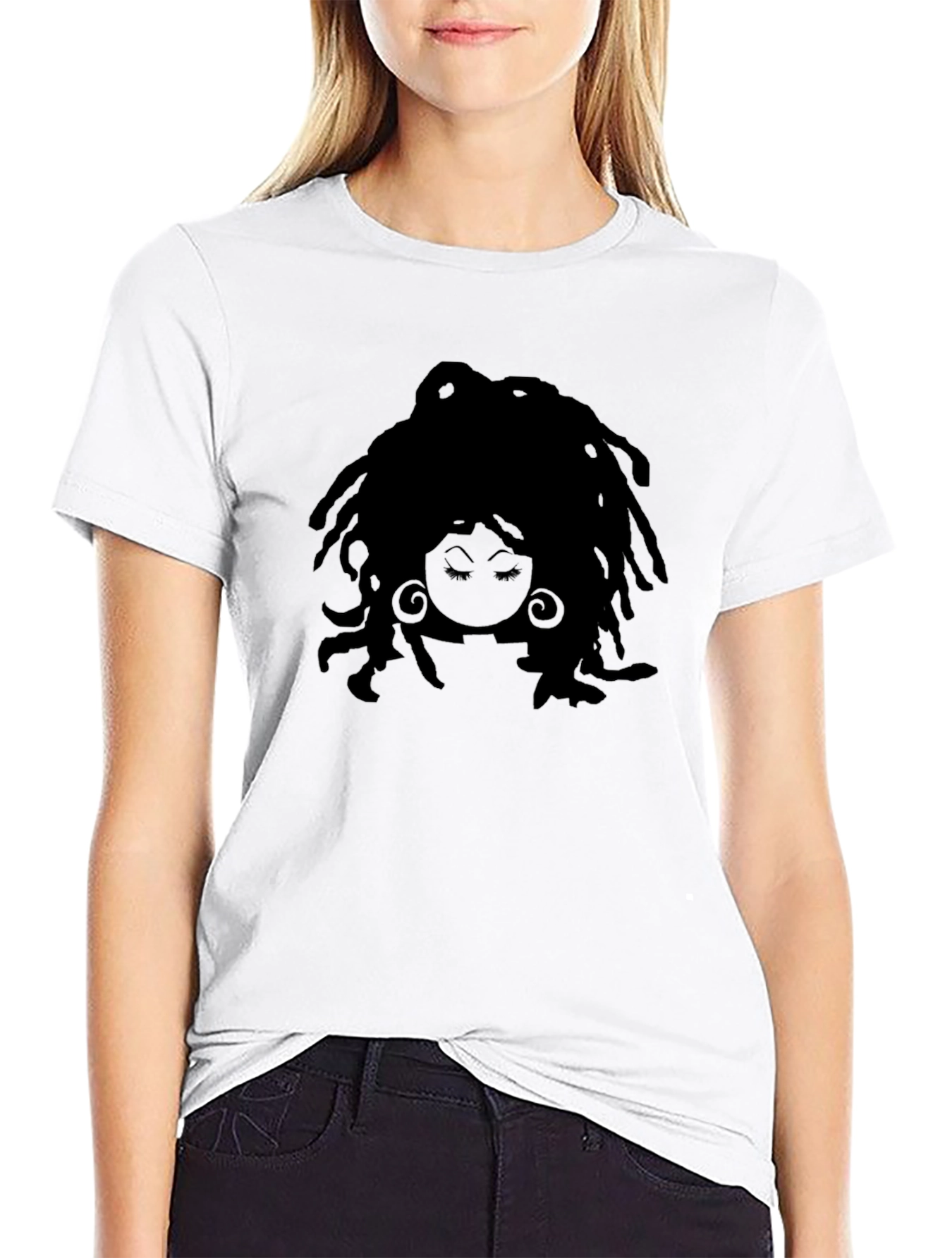 Afro Silhouette Black T-Shirt