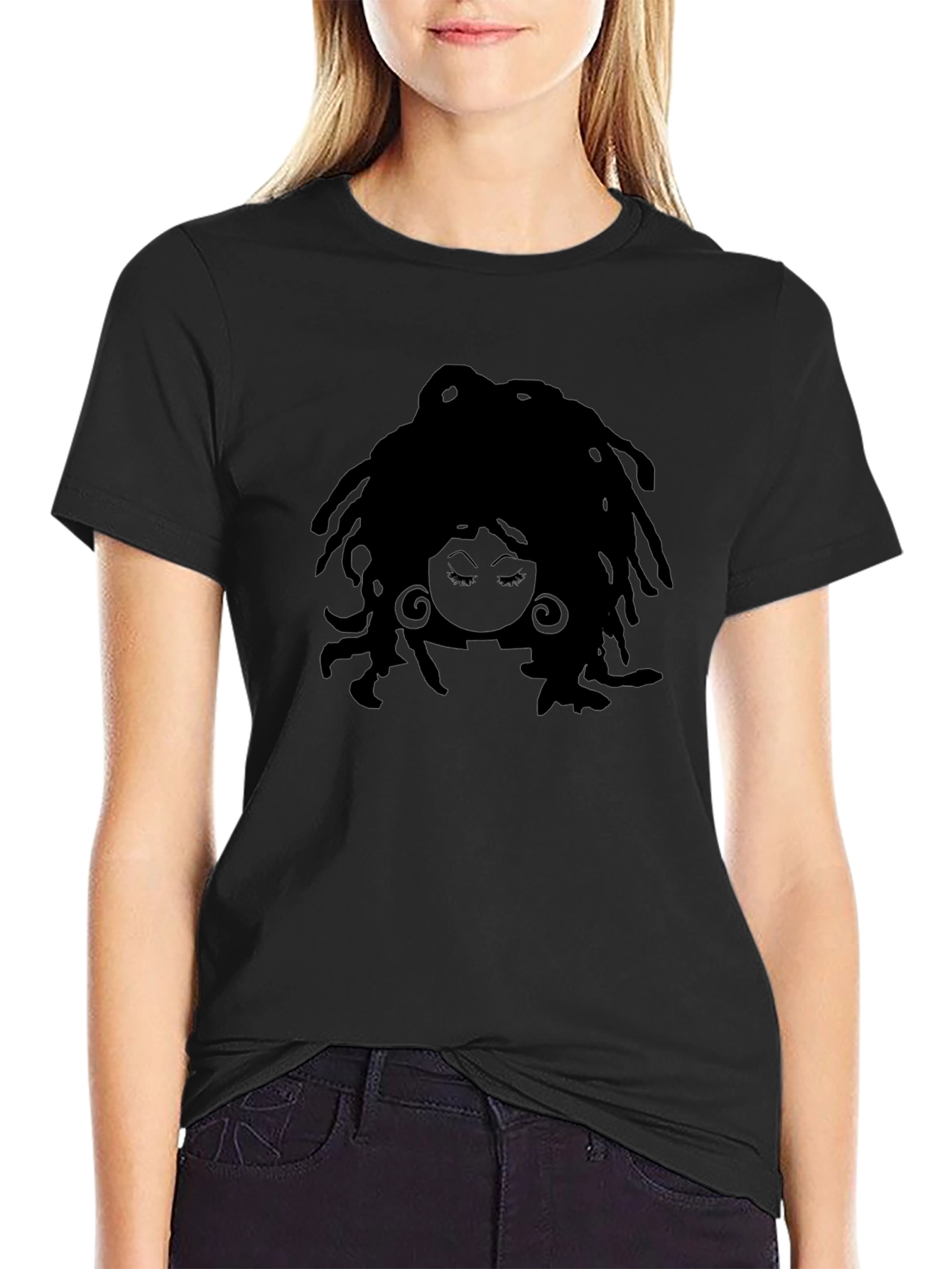 Afro Silhouette Black T-Shirt