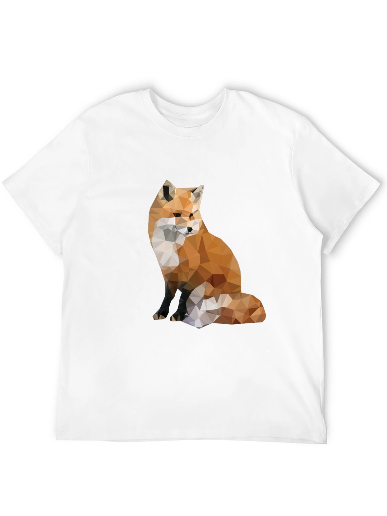 Geometric Fox Graphic Tee - Modern Style
