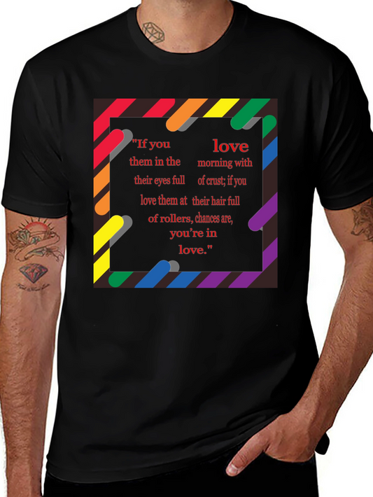 Love Quote Graphic Tee - Pride Colors