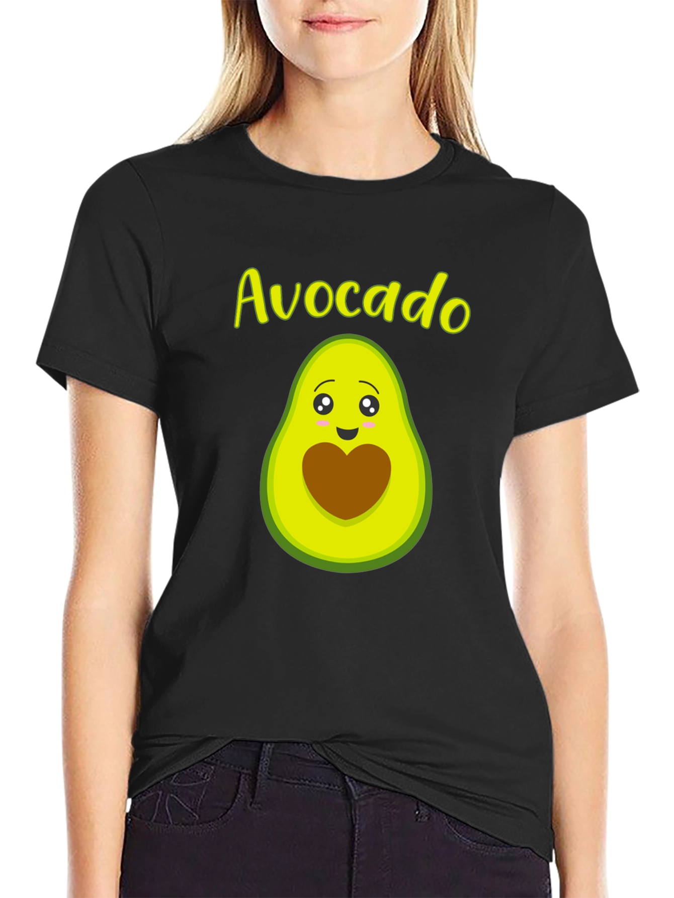 Avocado Graphic T-Shirt - Black Cotton Tee