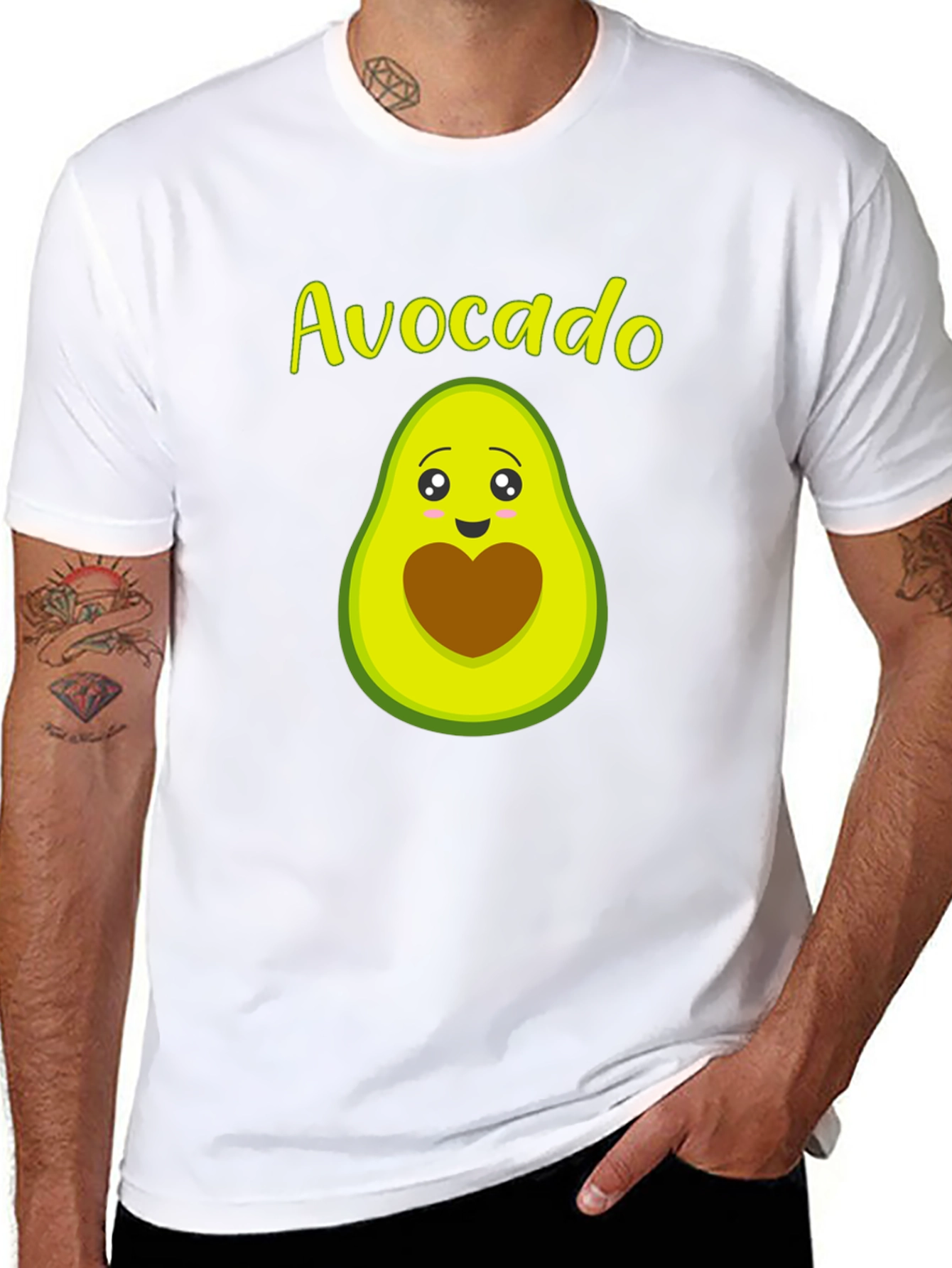 Avocado Graphic T-Shirt - Black Cotton Tee
