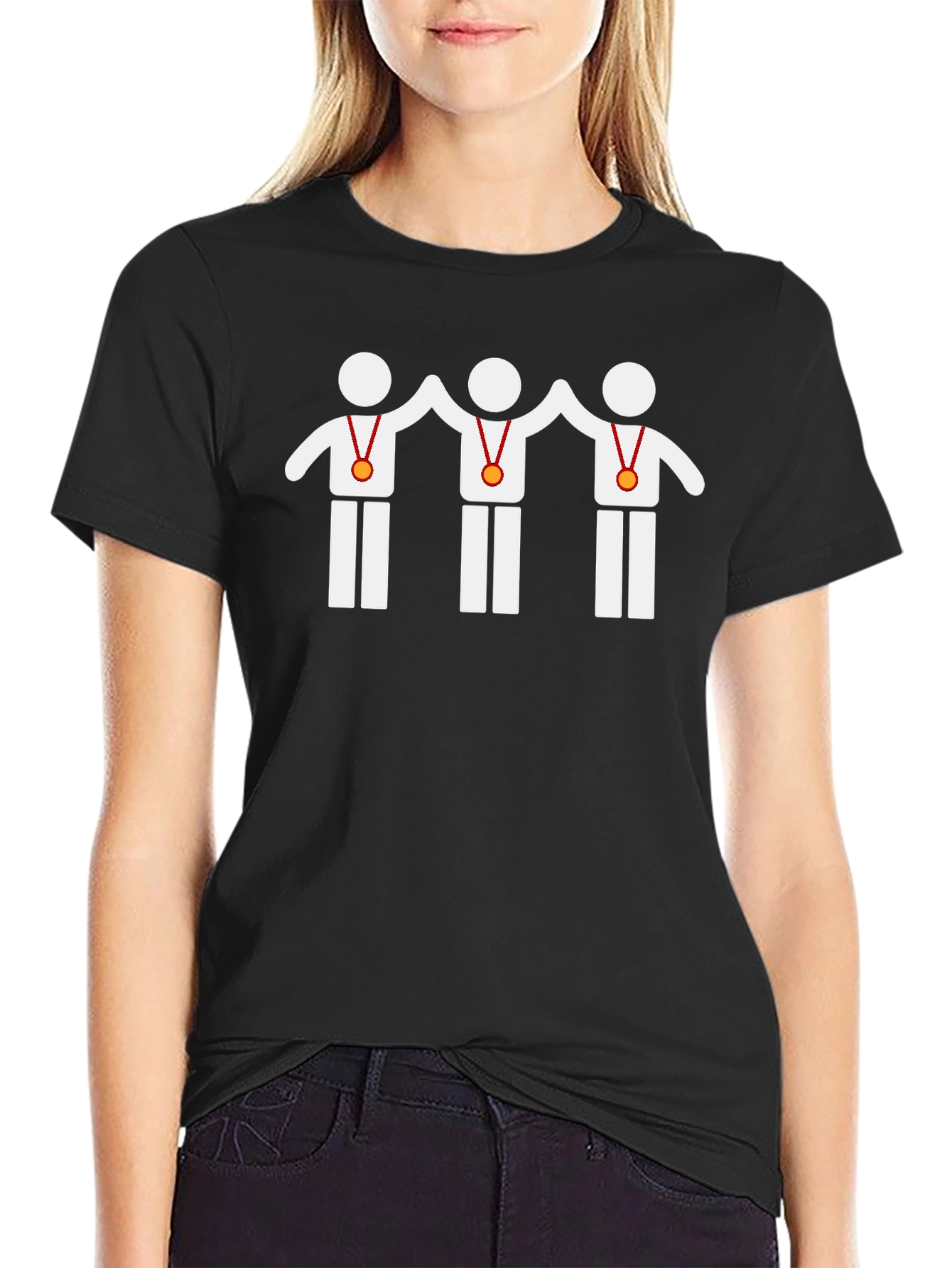 Winning Team Graphic Tee - Black Cotton T-Shirt