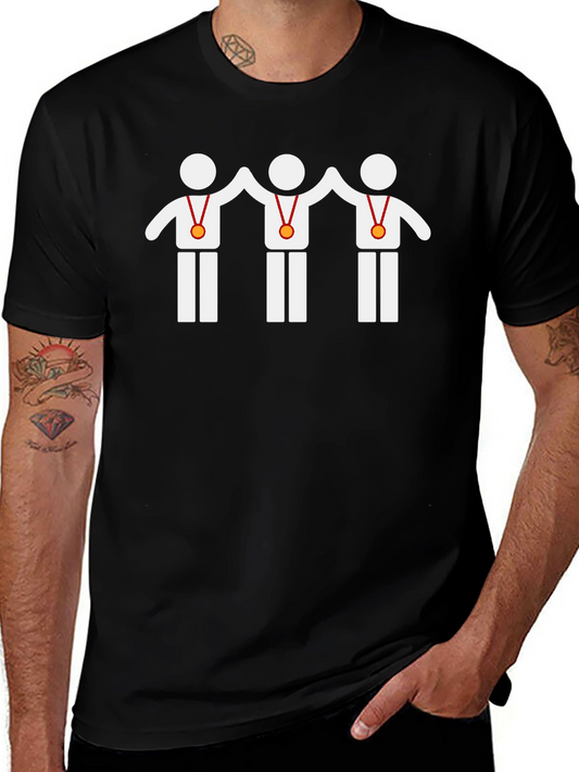 Winning Team Graphic Tee - Black Cotton T-Shirt