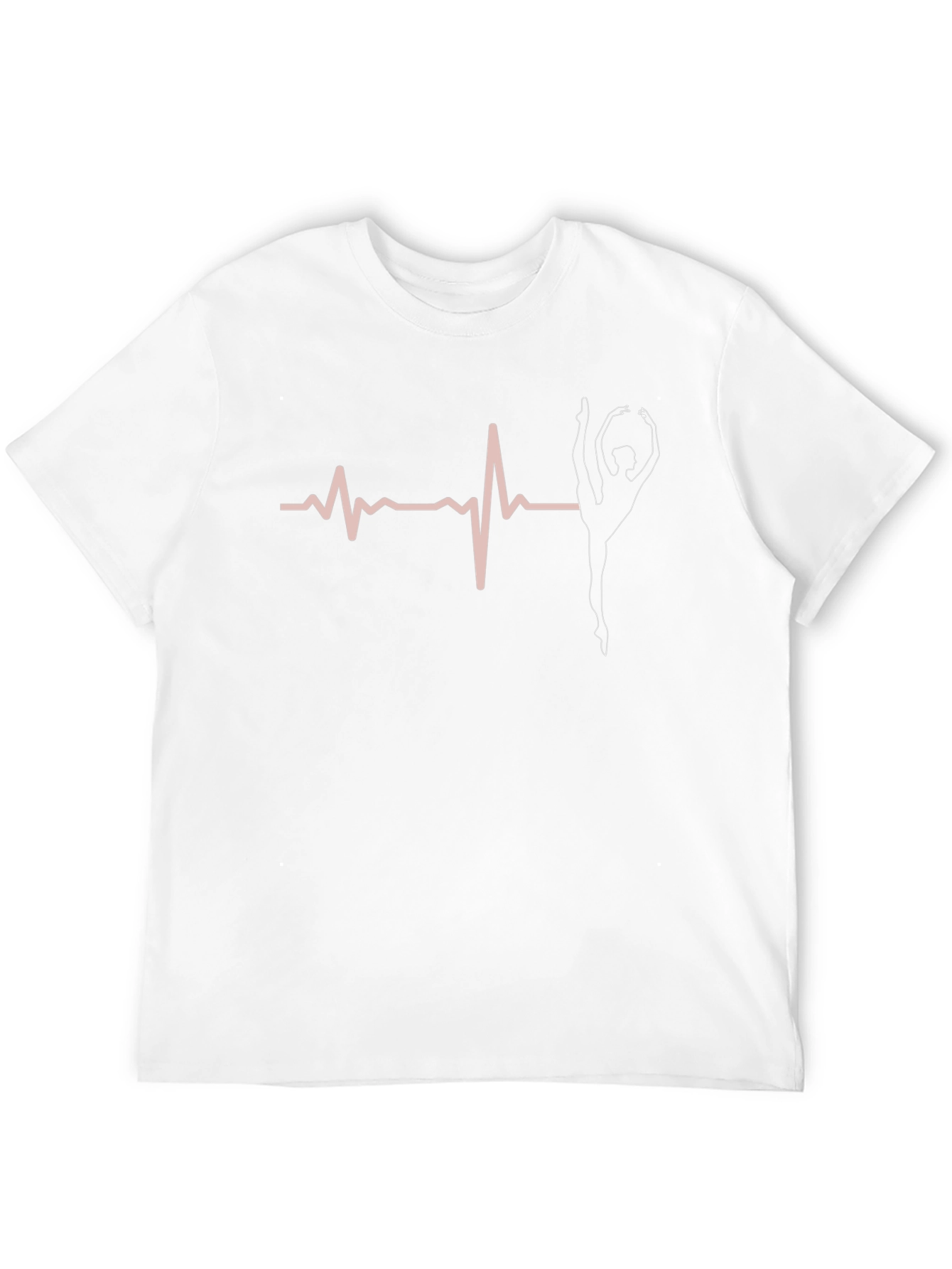 Gymnast Heartbeat T-Shirt - Black Cotton Tee