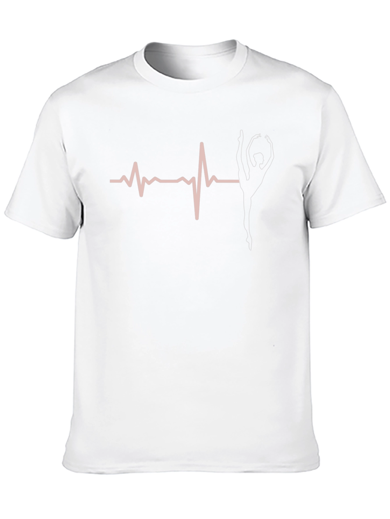 Gymnast Heartbeat T-Shirt - Black Cotton Tee