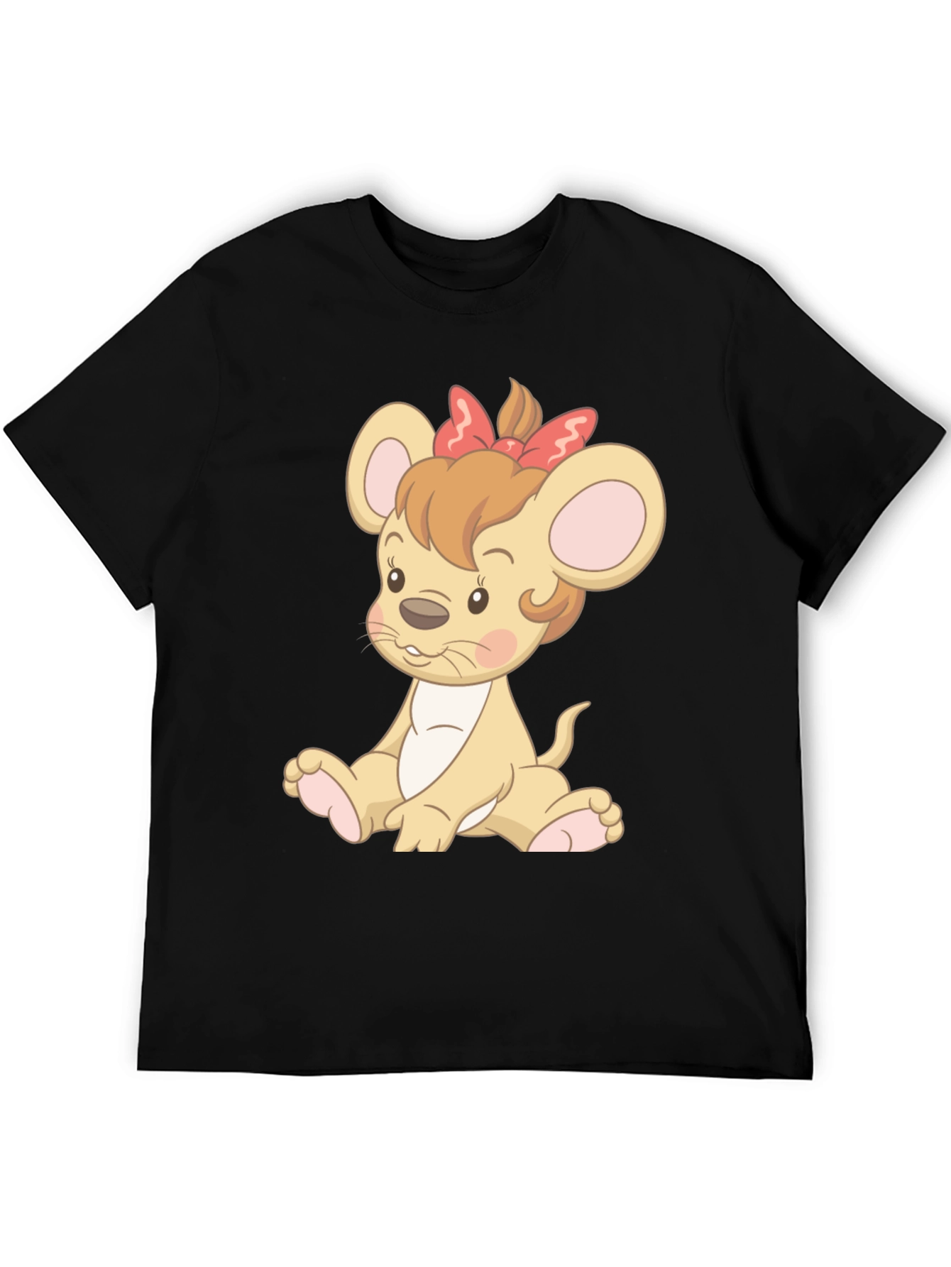 Cute Cartoon Mouse T-Shirt - Unisex Black Tee