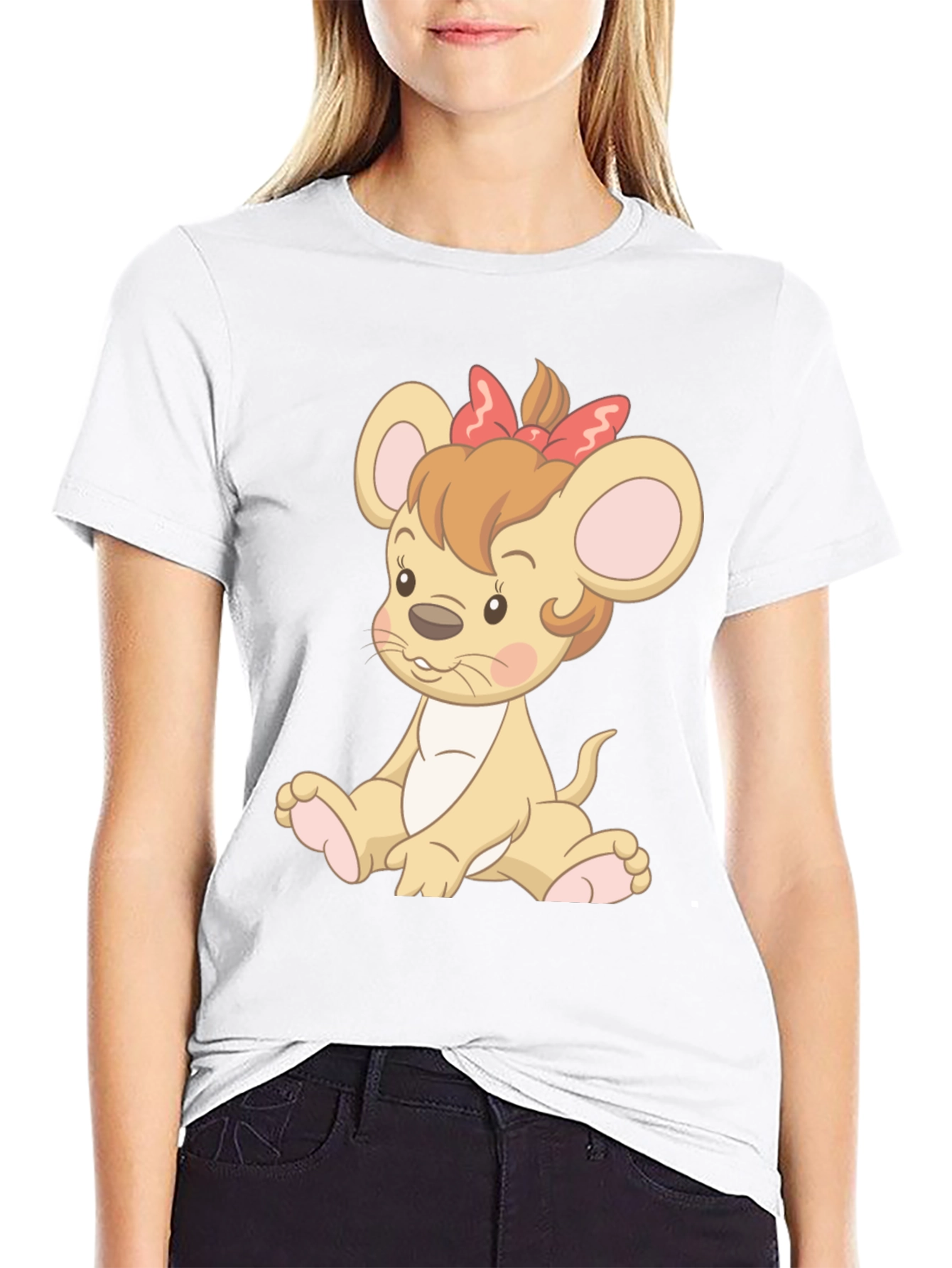 Cute Cartoon Mouse T-Shirt - Unisex Black Tee