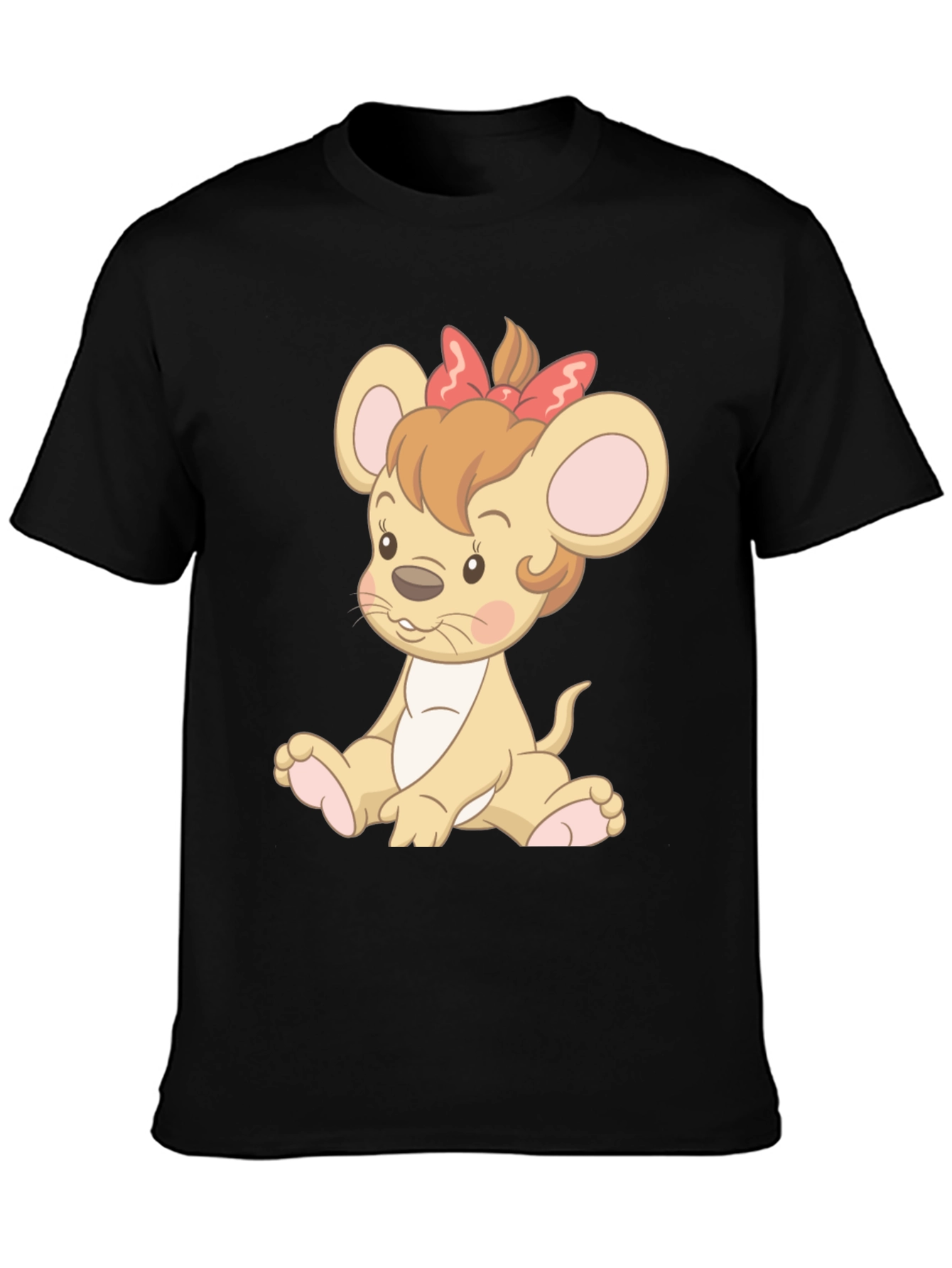 Cute Cartoon Mouse T-Shirt - Unisex Black Tee