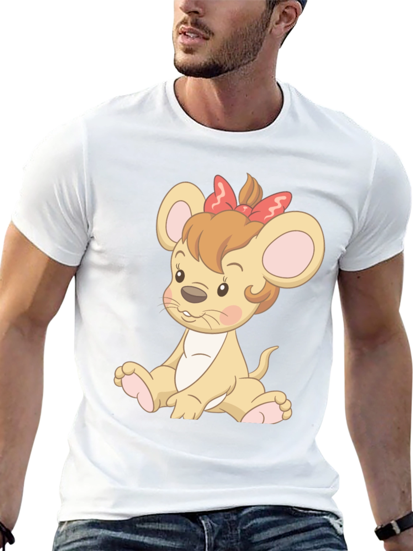 Cute Cartoon Mouse T-Shirt - Unisex Black Tee