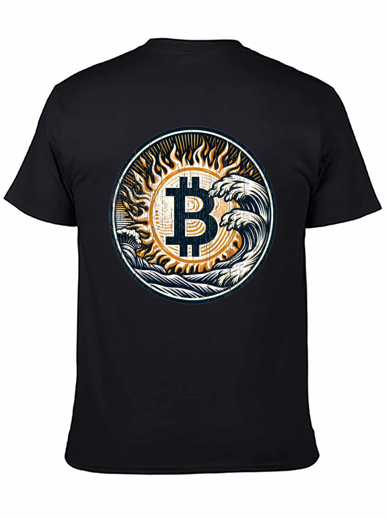Bitcoin Waves Graphic Tee - Crypto Fashion