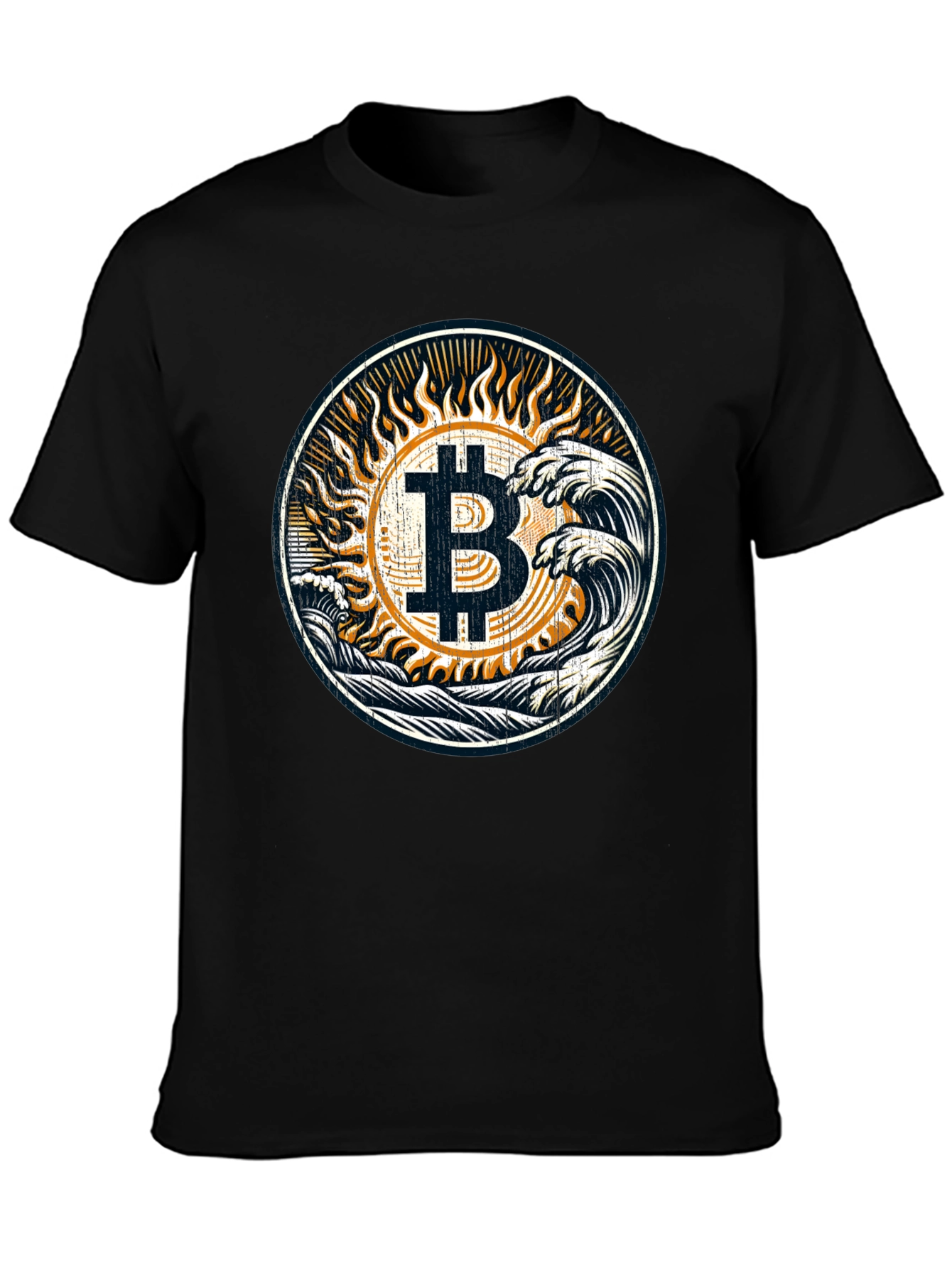 Bitcoin Waves Graphic Tee - Crypto Fashion