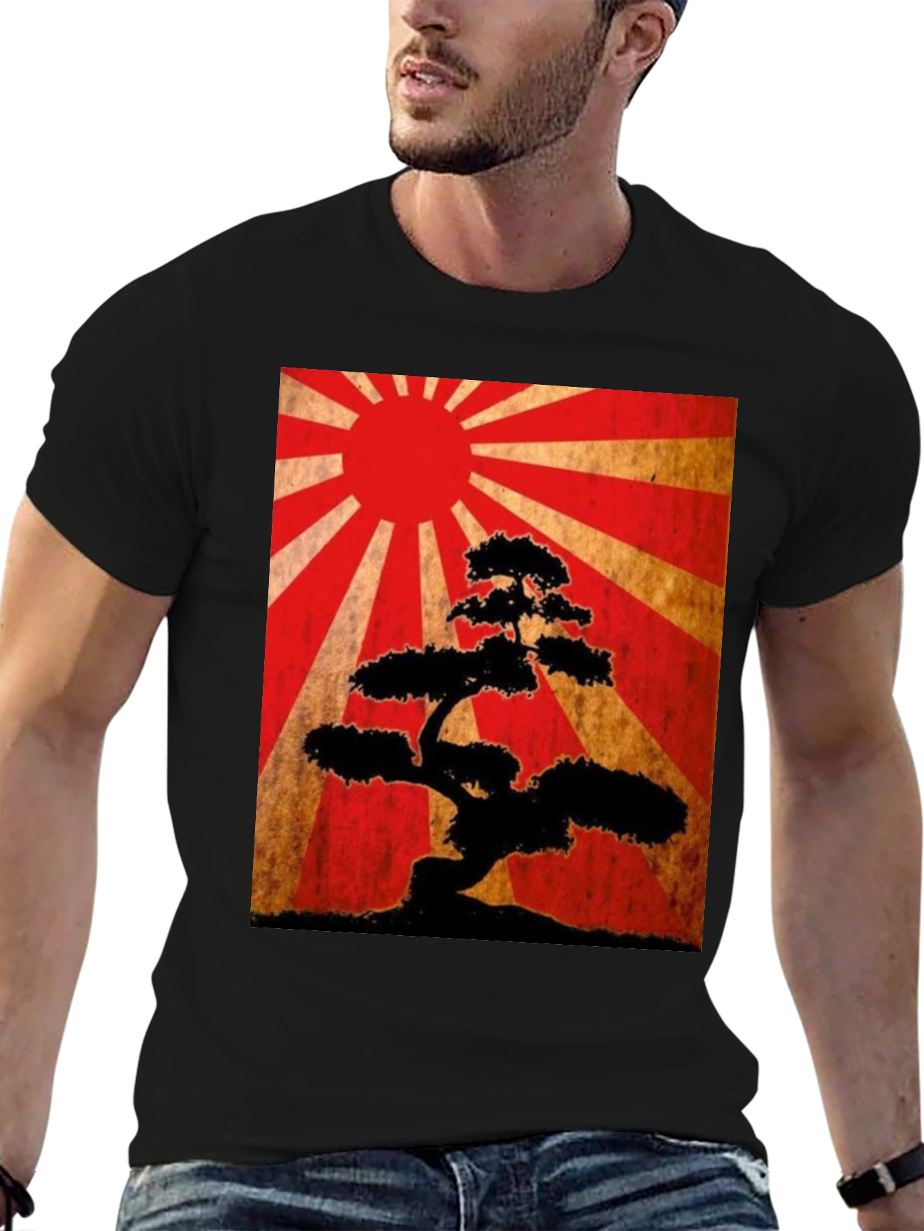 Bonsai Tree Graphic Tee - Japanese Art Style