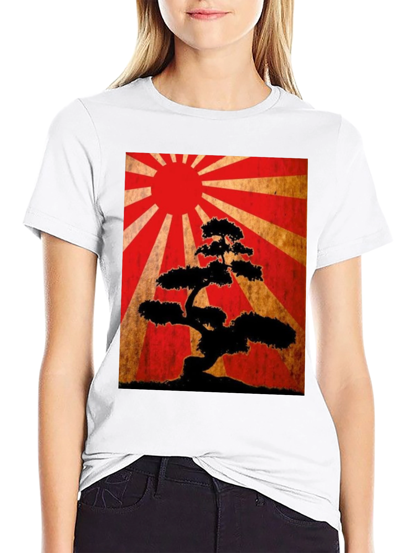 Bonsai Tree Graphic Tee - Japanese Art Style