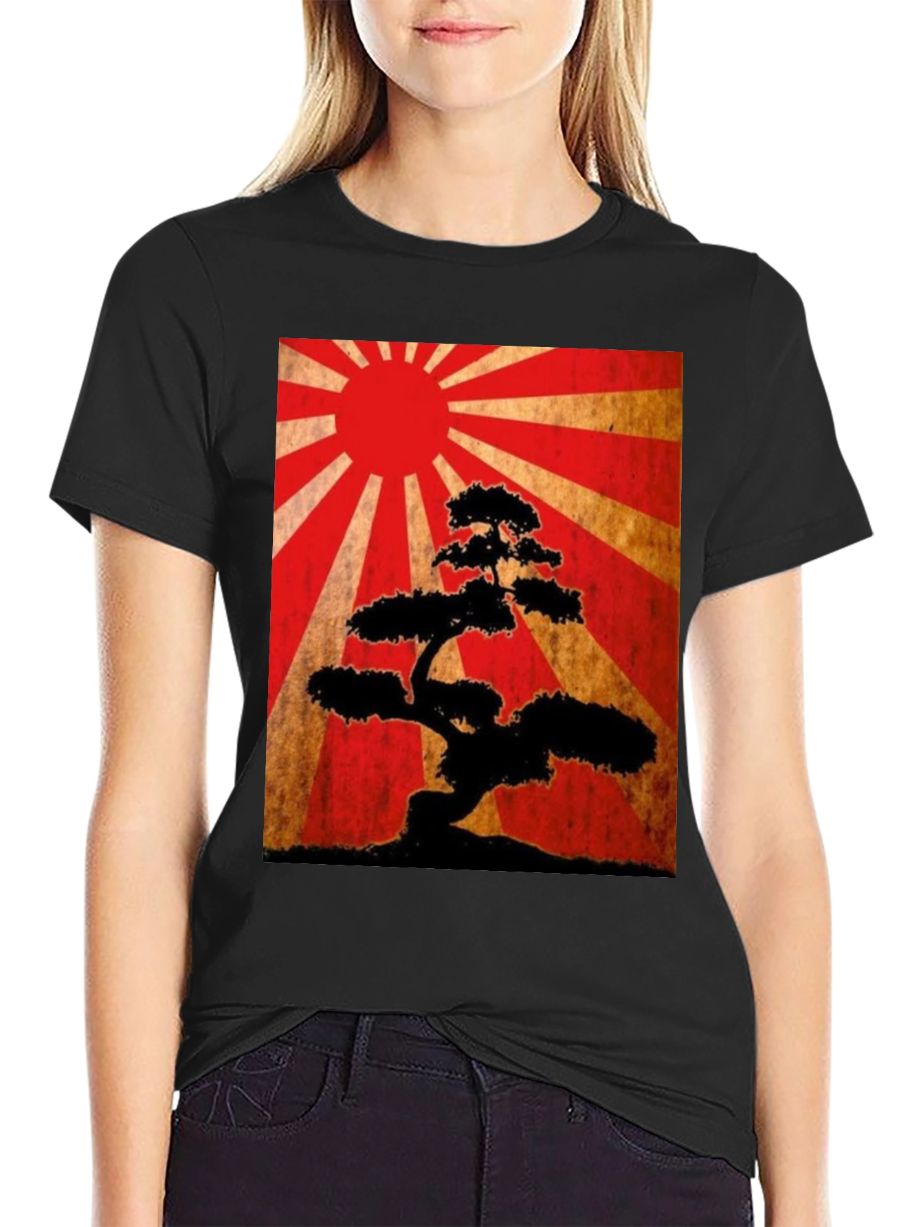 Bonsai Tree Graphic Tee - Japanese Art Style