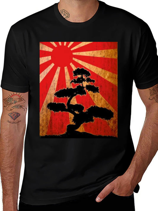 Bonsai Tree Graphic Tee - Japanese Art Style