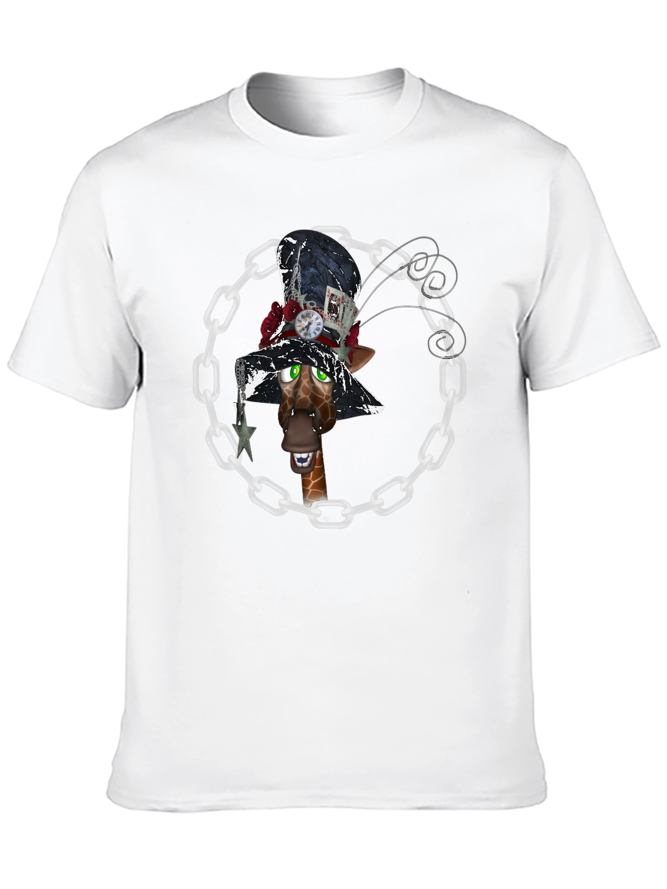 Giraffe Mad Hatter T-Shirt