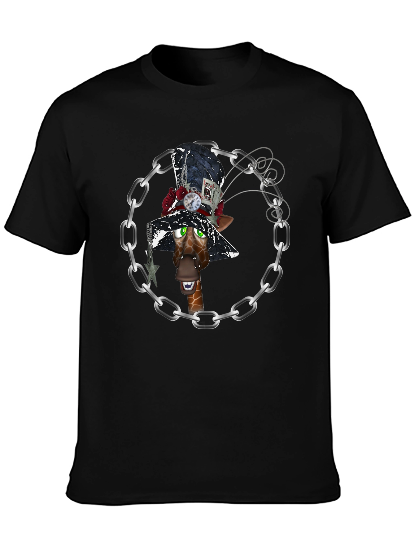 Giraffe Mad Hatter T-Shirt