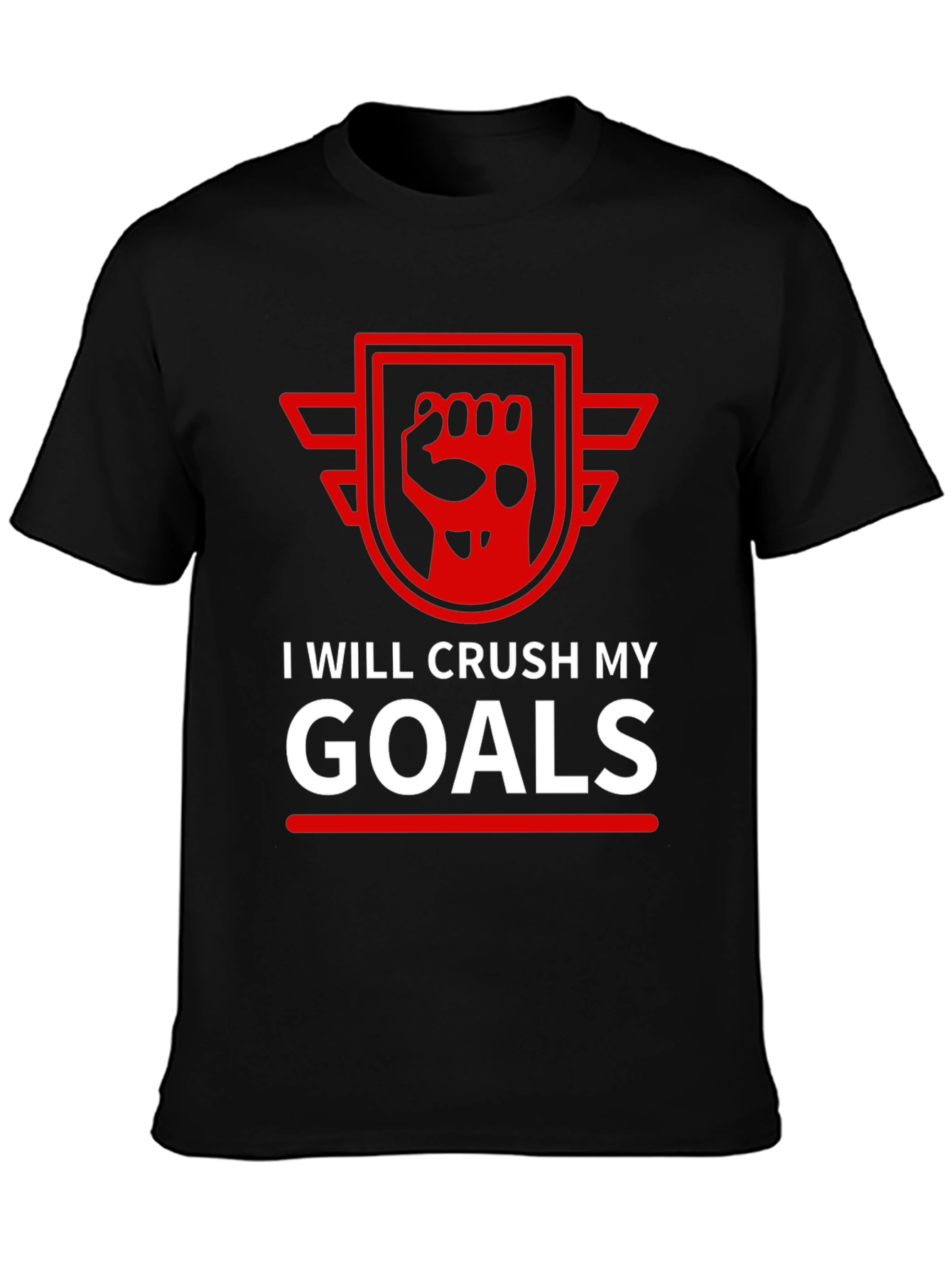 I Will Crush My Goals Black T-Shirt