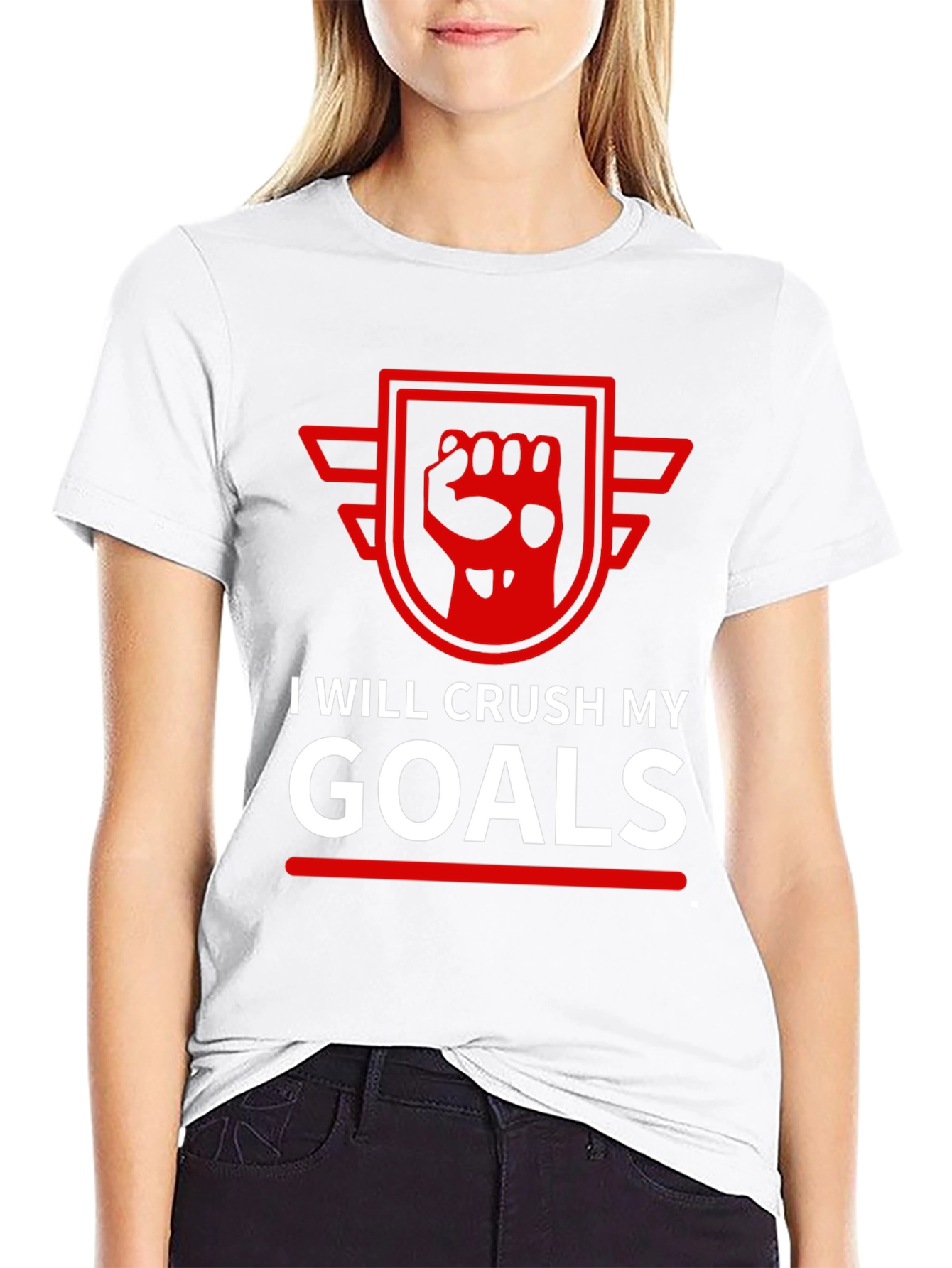 I Will Crush My Goals Black T-Shirt