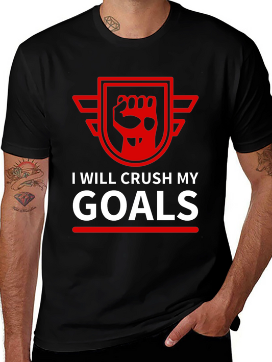 I Will Crush My Goals Black T-Shirt