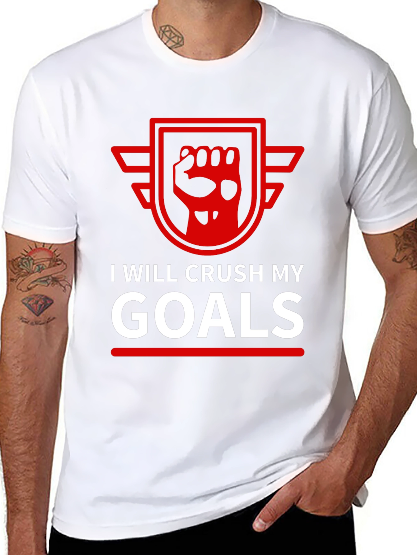 I Will Crush My Goals Black T-Shirt