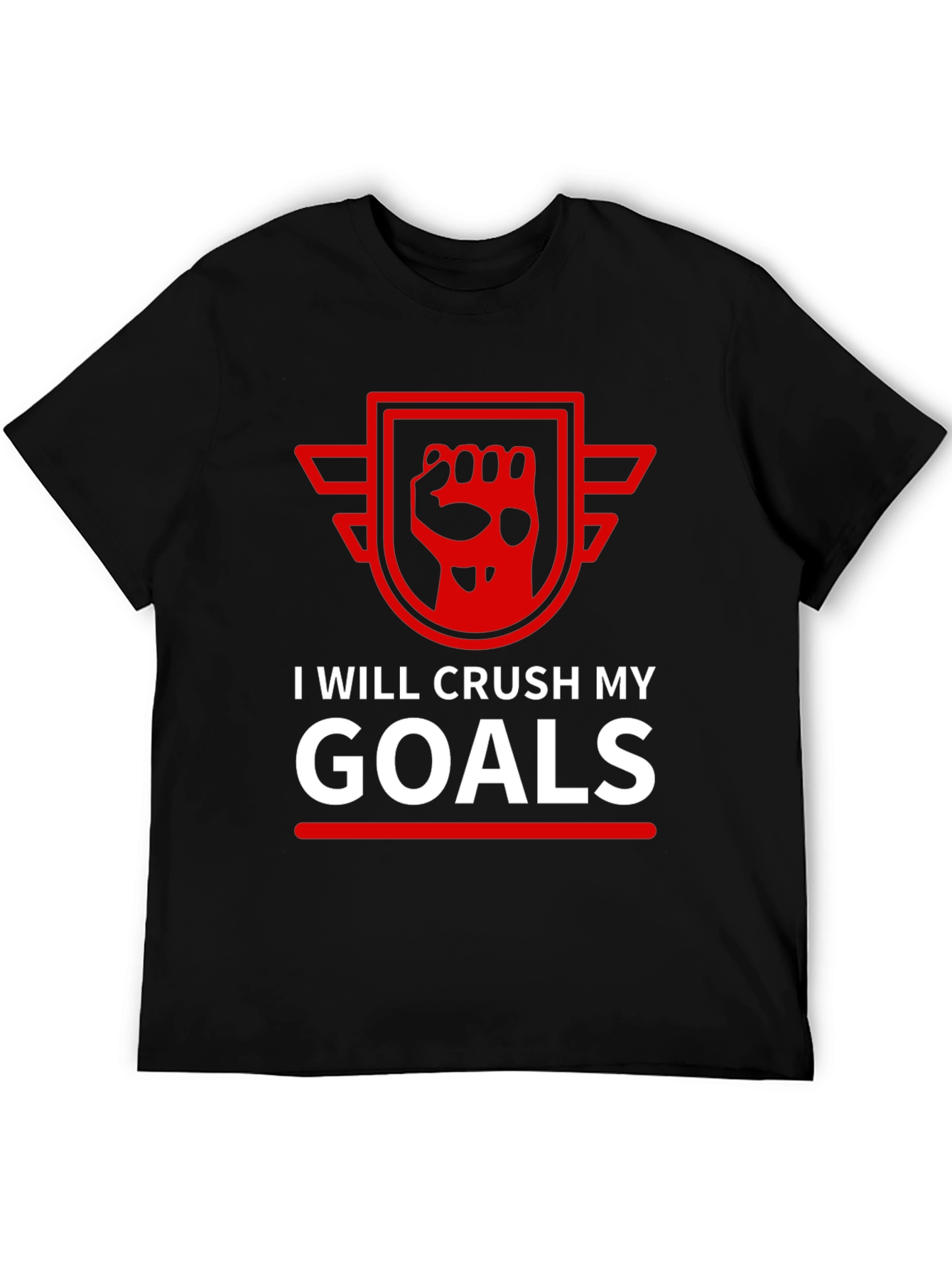 I Will Crush My Goals Black T-Shirt