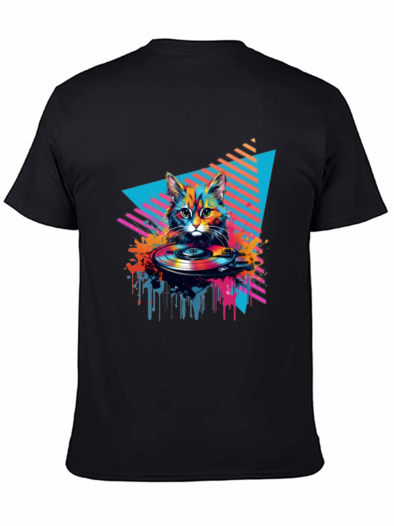 Retro Cat DJ Graphic Tee