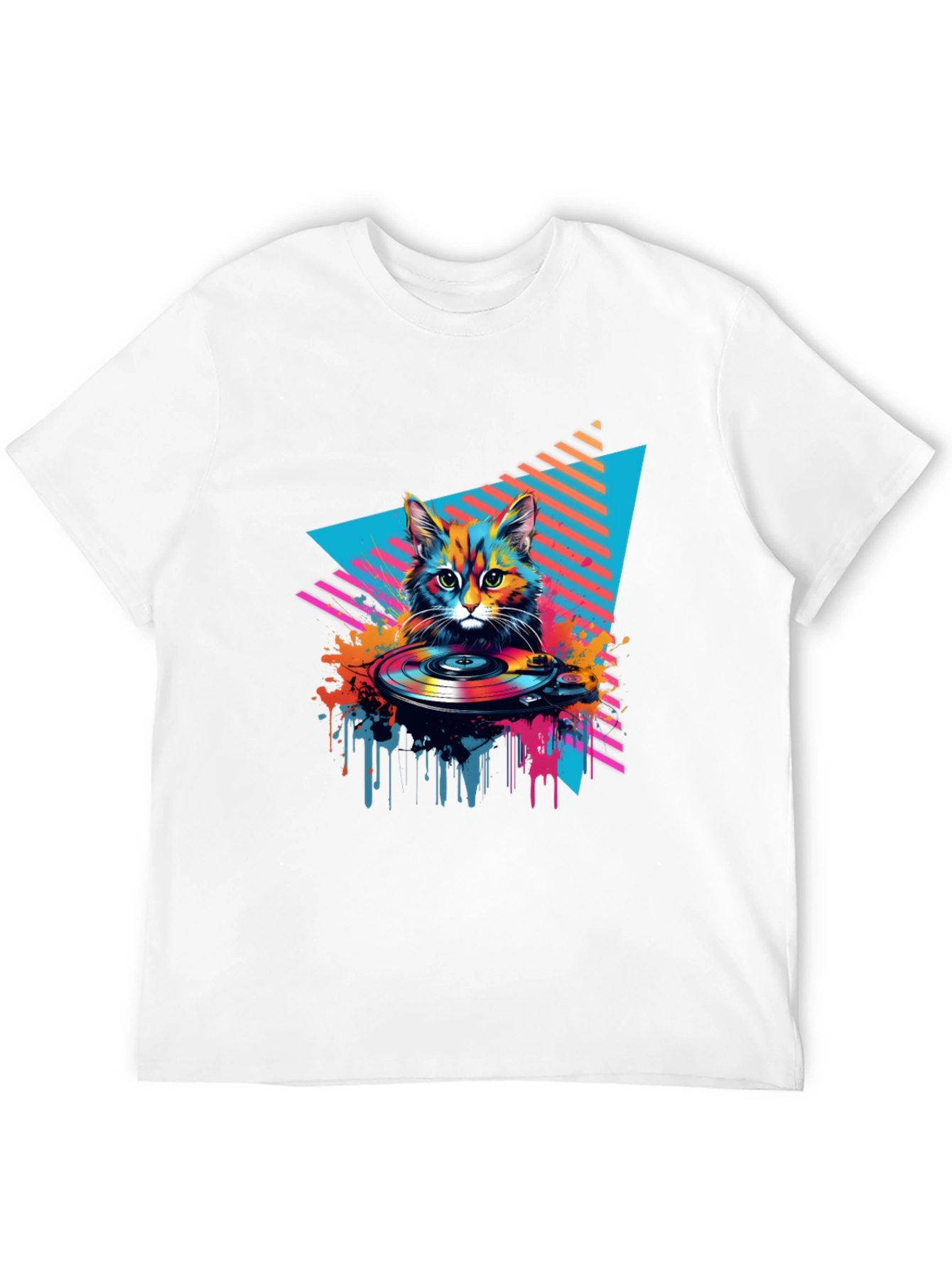 Retro Cat DJ Graphic Tee