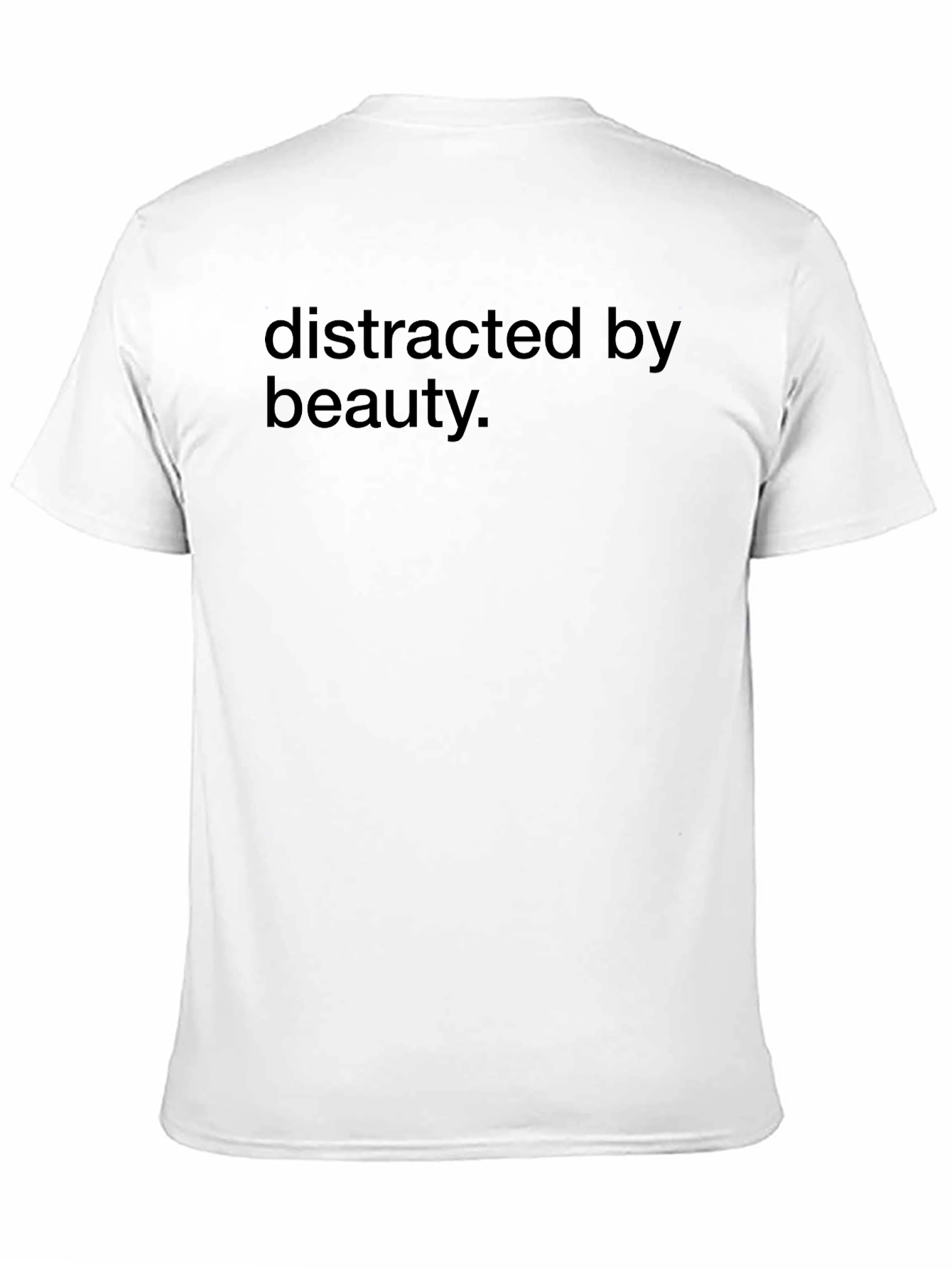 Distracted by Beauty Black Graphic Tee Shirt