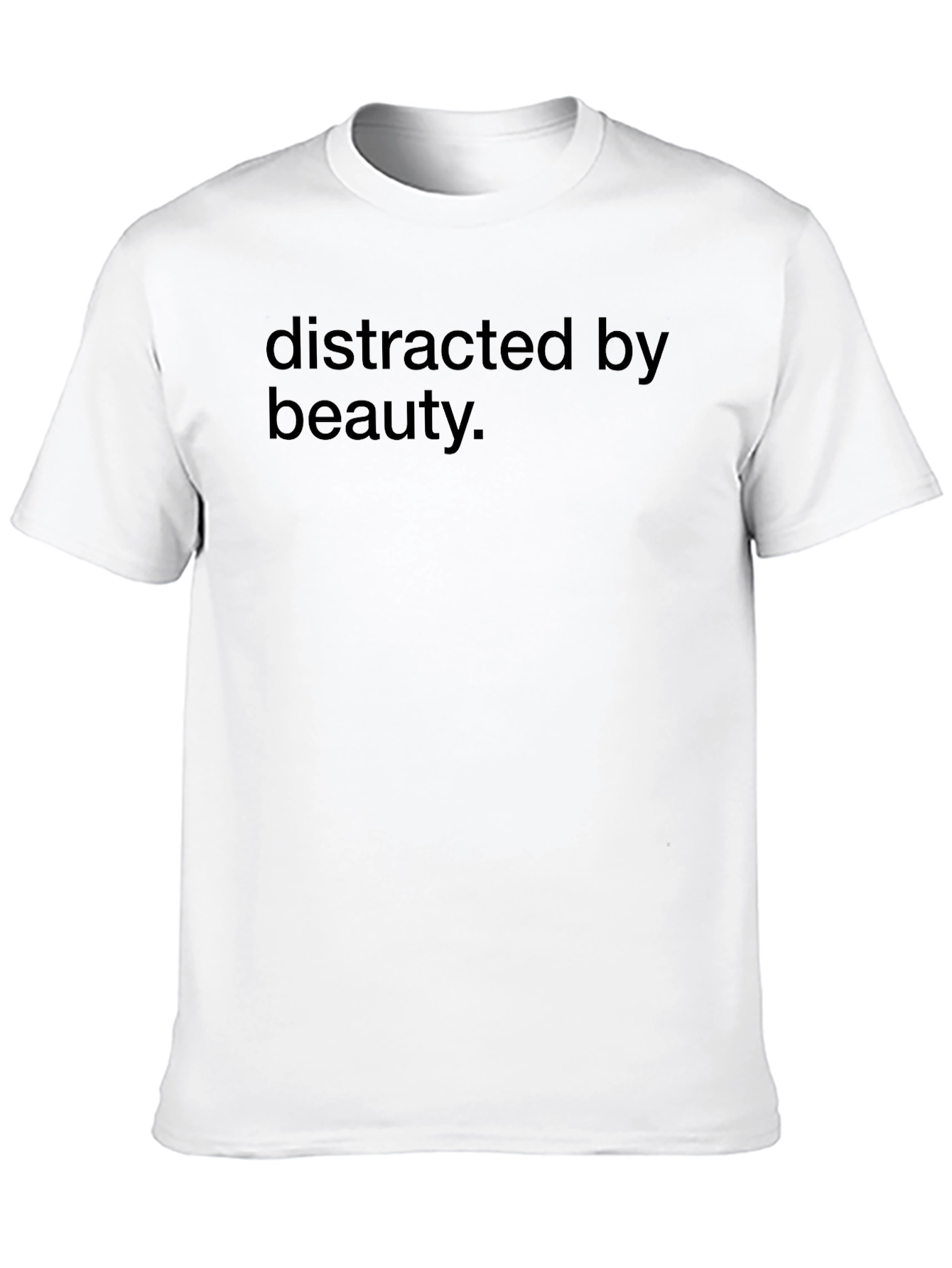Distracted by Beauty Black Graphic Tee Shirt