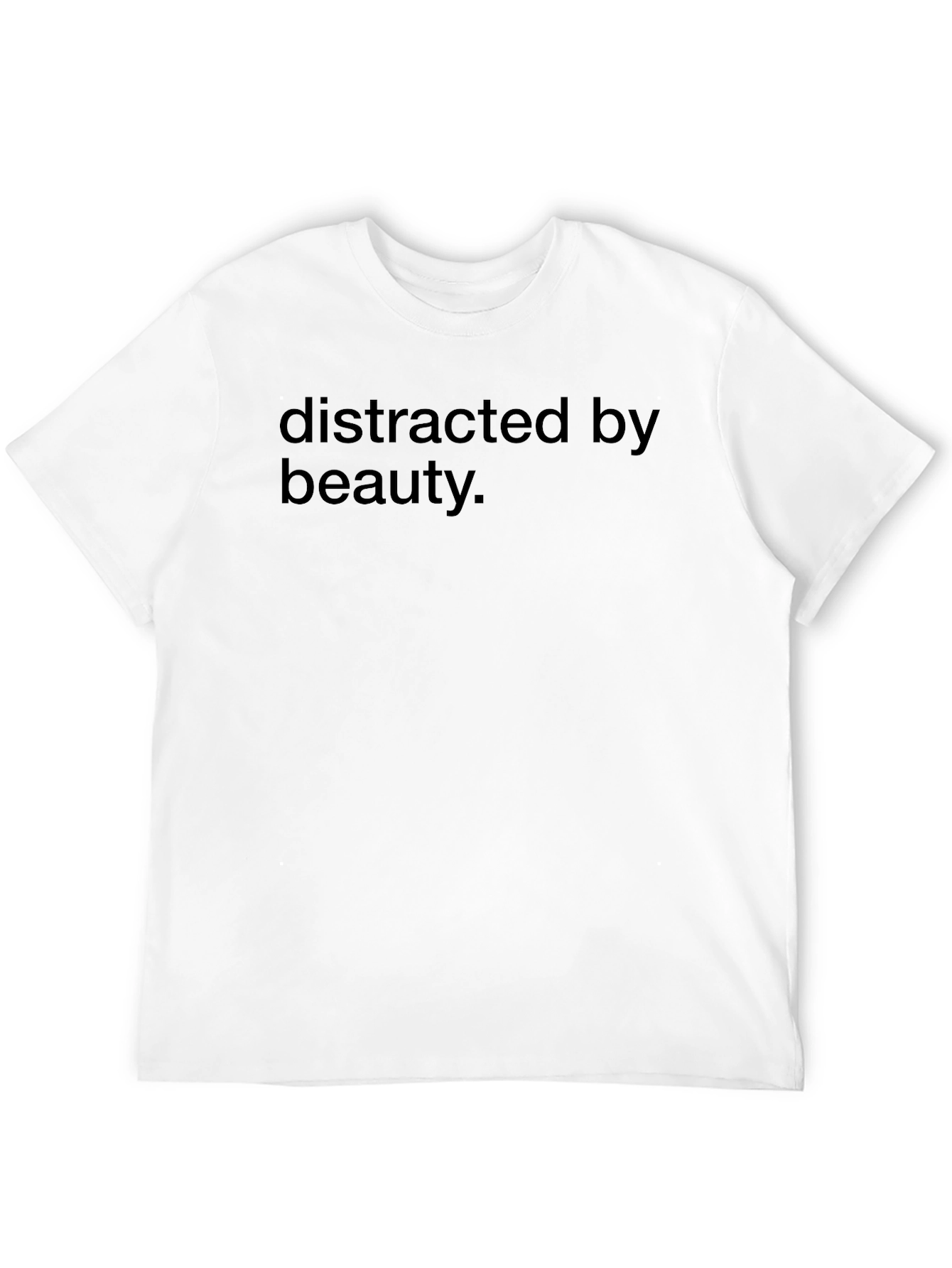Distracted by Beauty Black Graphic Tee Shirt
